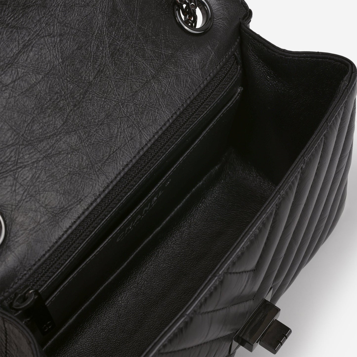 Chanel Mini 2.55 Reissue 224 - So Black Chevron Calfskin