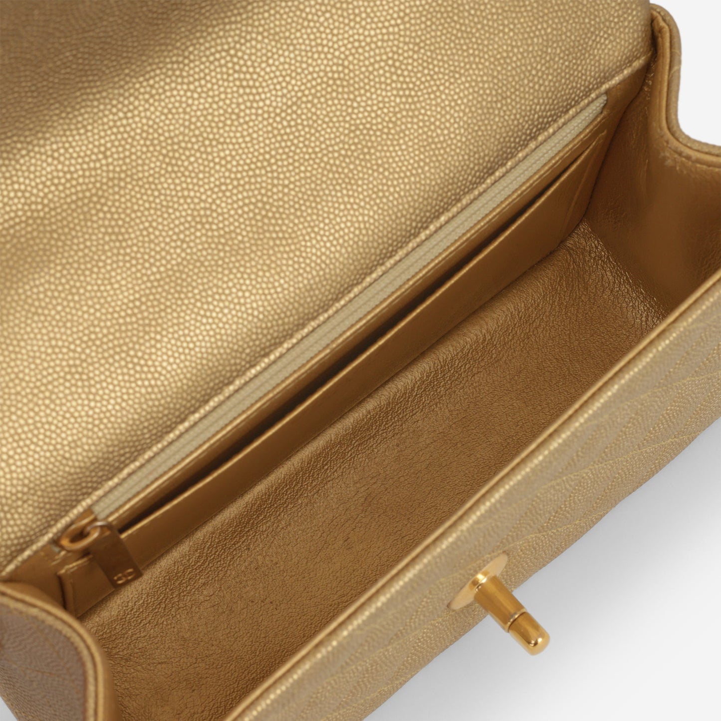 Chanel Mini Top Handle Flap - Gold Caviar | Gold Hardware