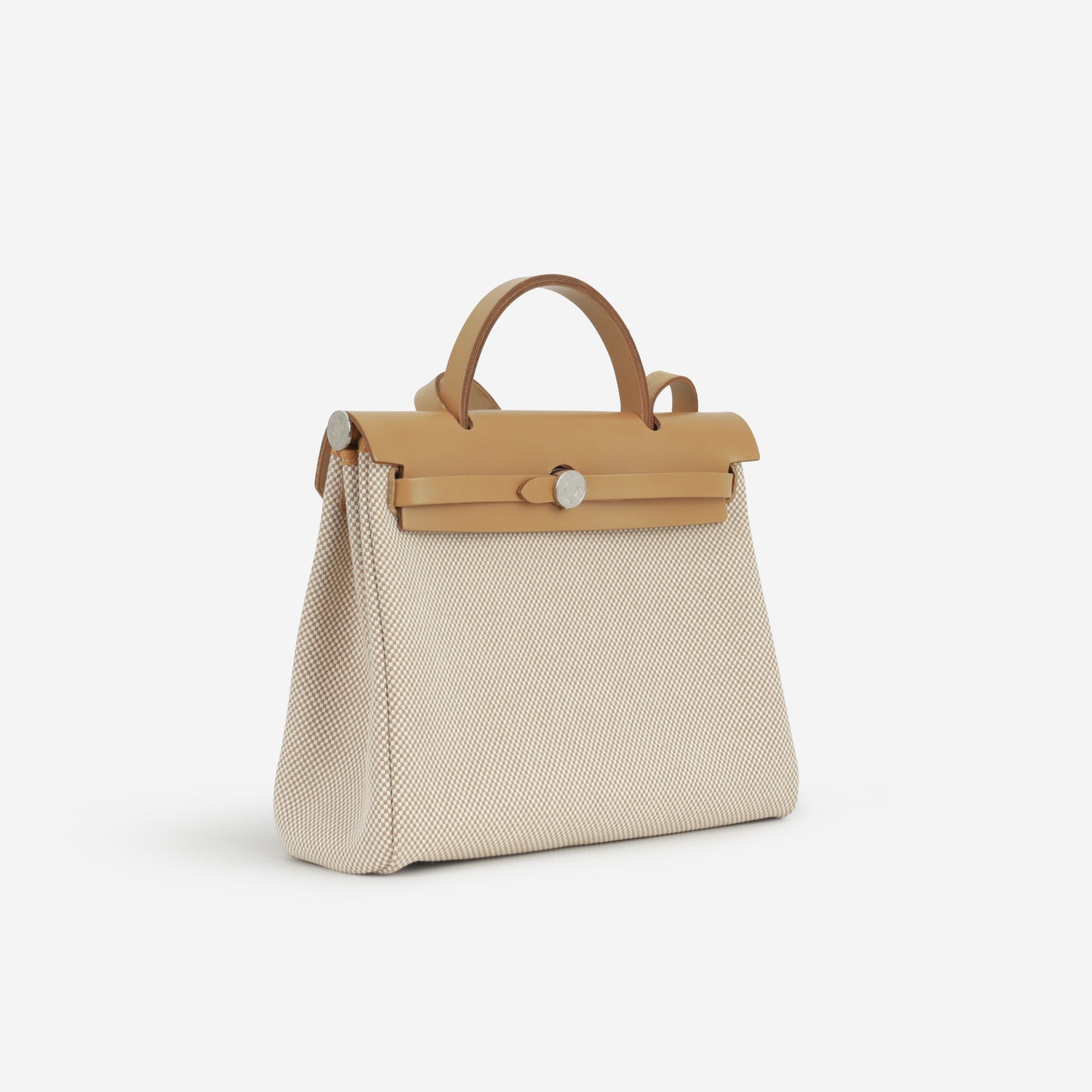 Hermès Herbag 31 - Ecru Viking Criss Toile Canvas / Naturel Sable Hunter | Palladium Hardware