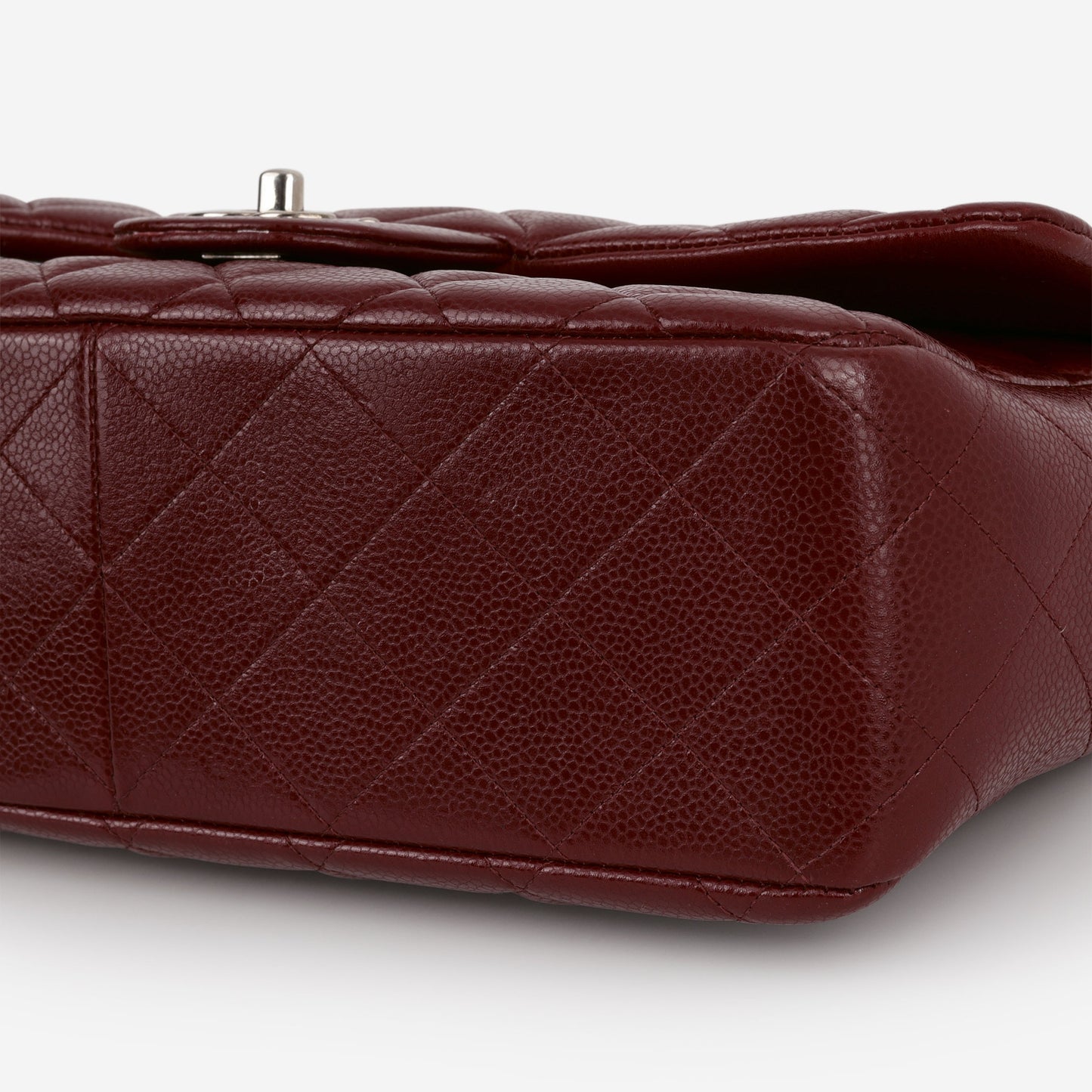 Chanel Classic Jumbo Single Flap - Burgundy Caviar | Silver Hardware
