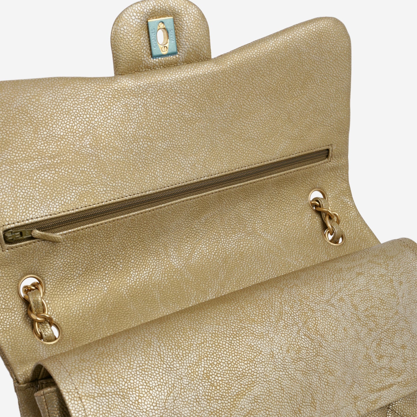 Chanel Classic Jumbo Double Flap - Gold Caviar | Gold Hardware