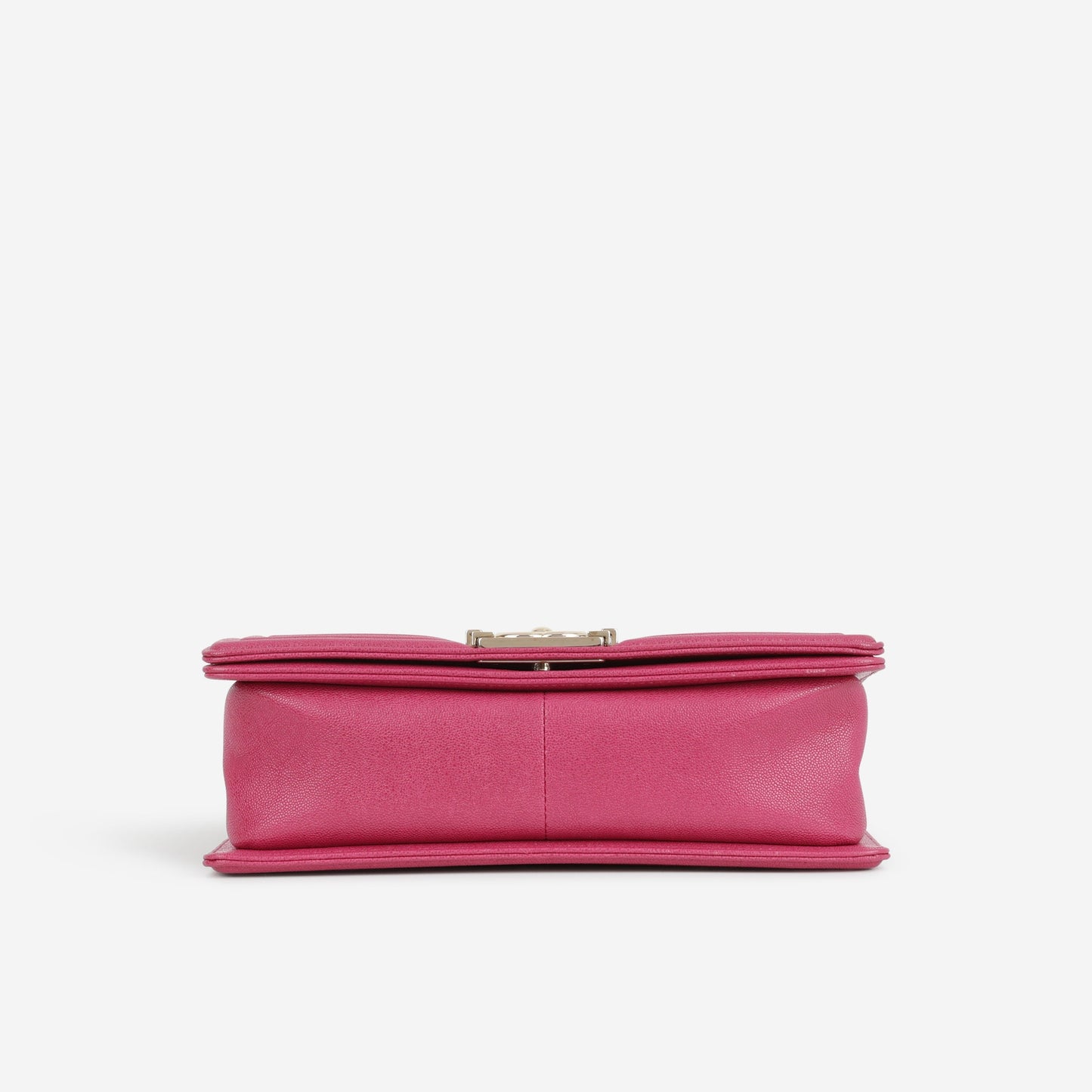 Chanel Old Medium Boy Bag - Fuchsia Caviar | Champagne Gold Hardware