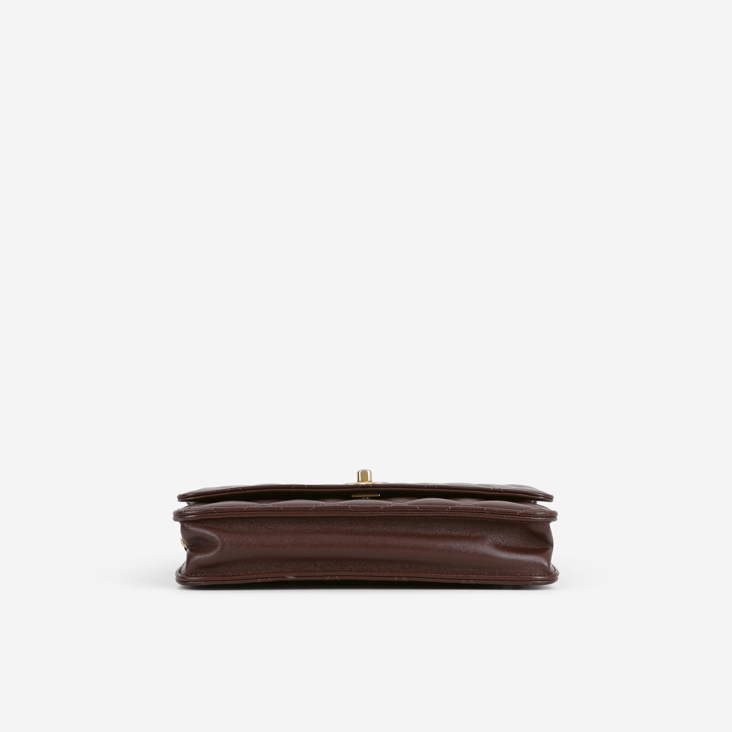 Chanel Pearl Crush Wallet On Chain - Brown Lambskin | Gold Hardware