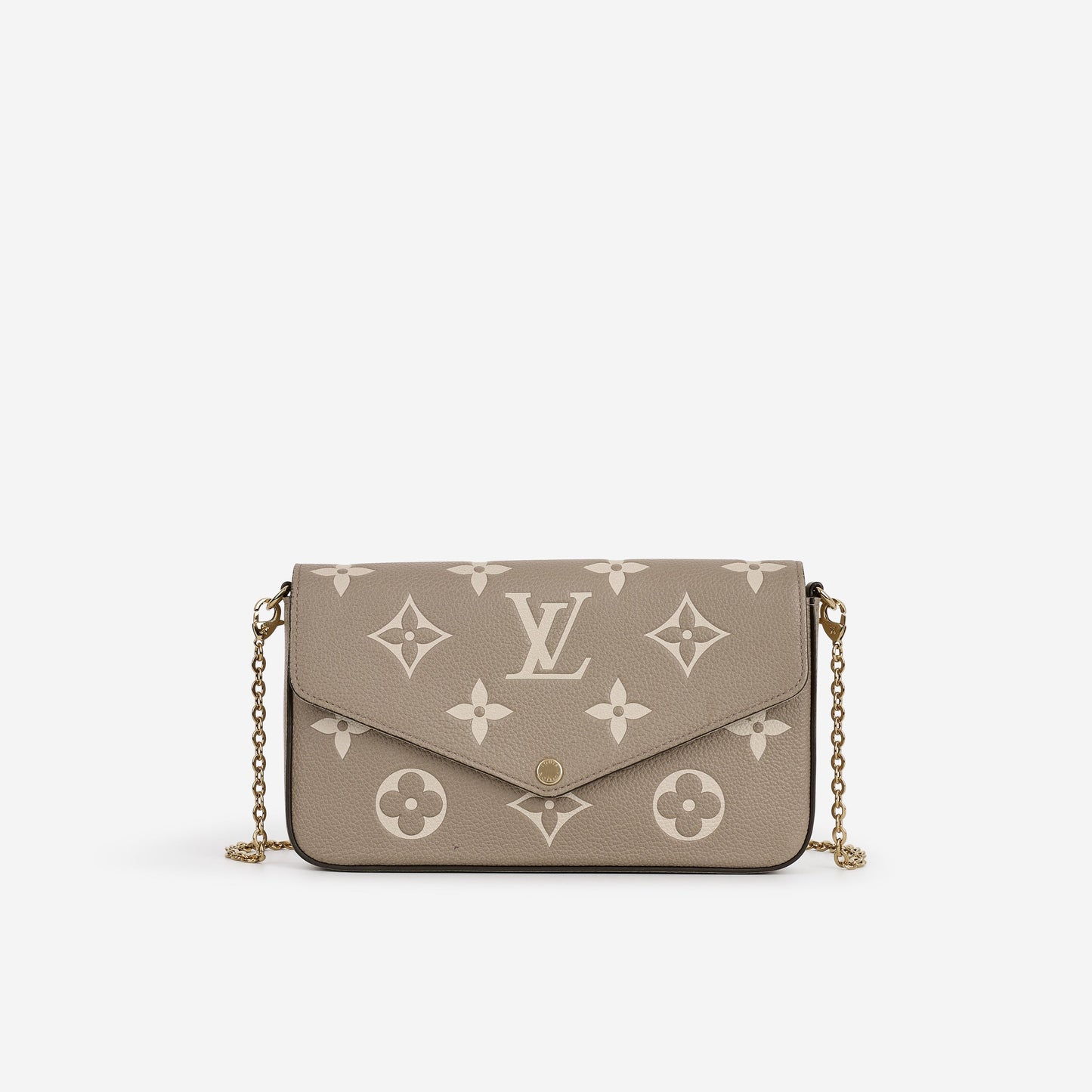 Louis Vuitton - Pochette Felicie - Tourterelle / Cream Empreinte | Gold Hardware