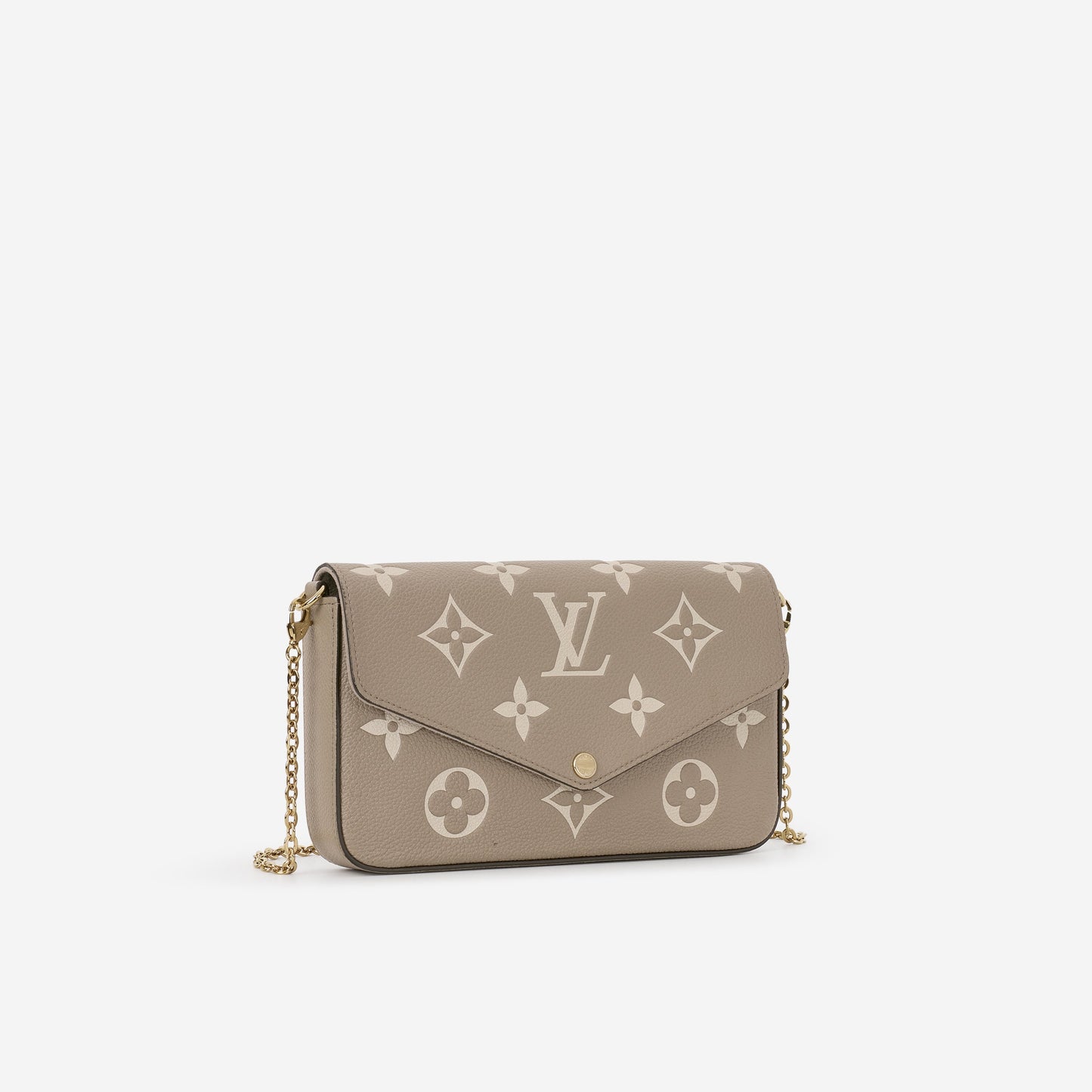 Louis Vuitton - Pochette Felicie - Tourterelle / Cream Empreinte | Gold Hardware