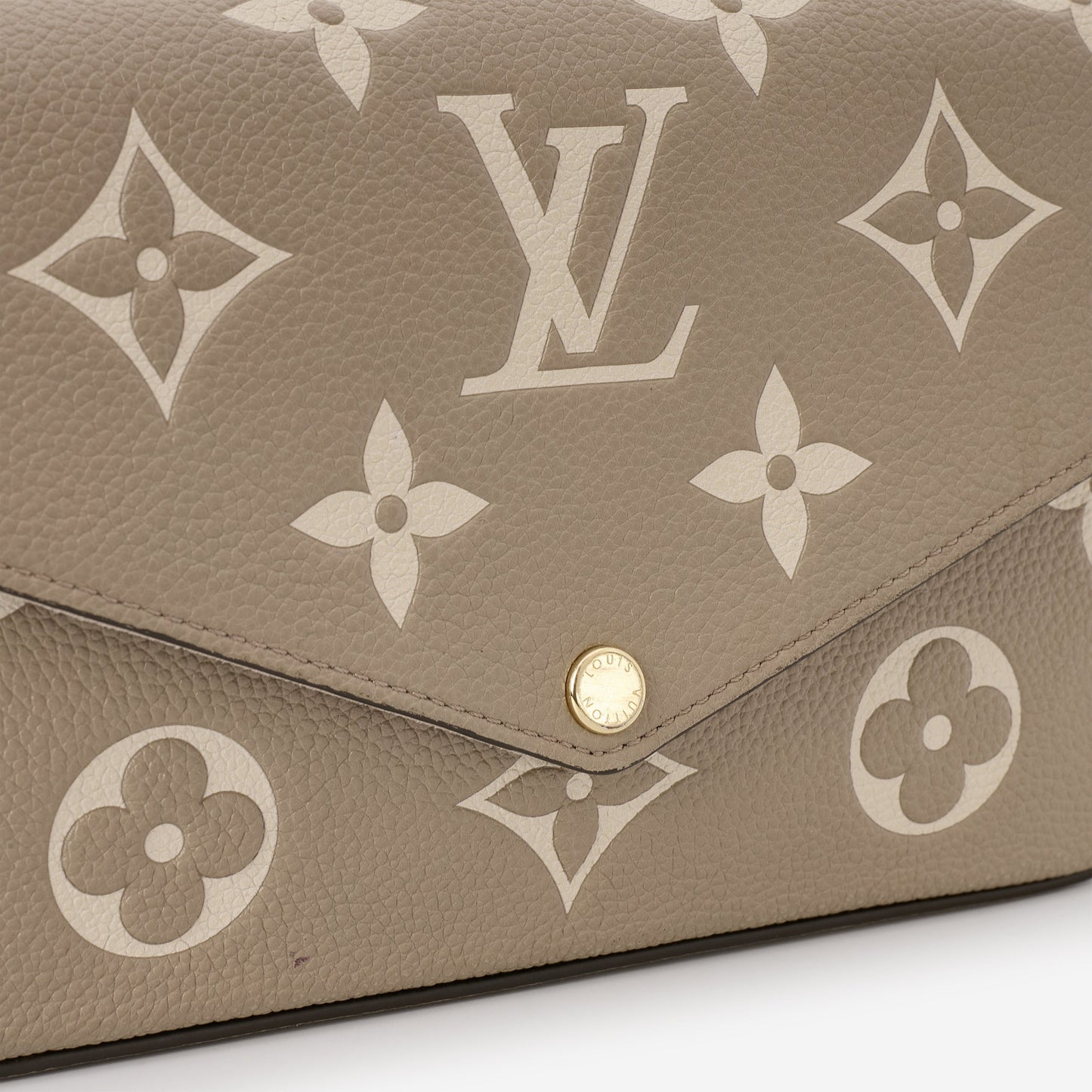 Louis Vuitton - Pochette Felicie - Tourterelle / Cream Empreinte | Gold Hardware