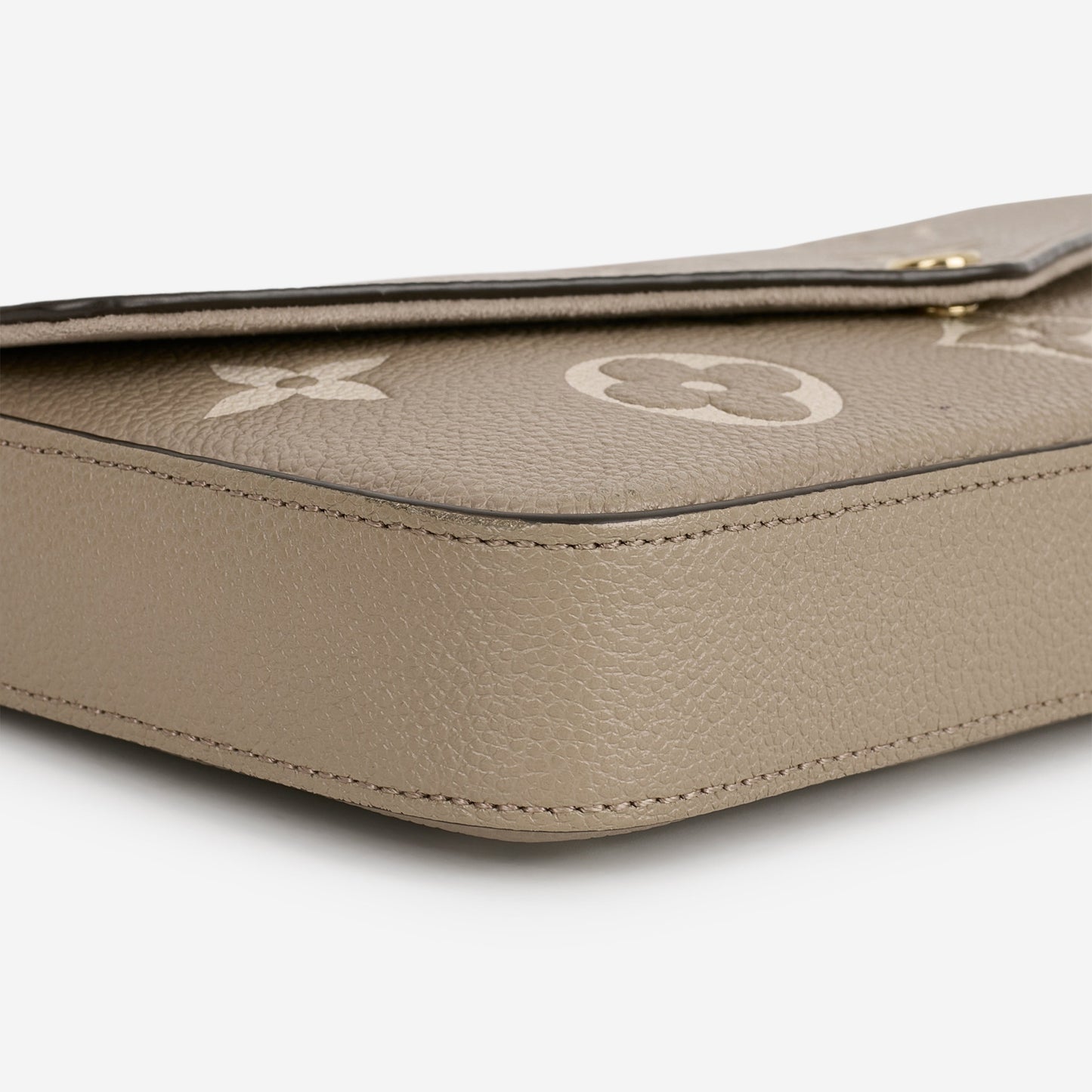 Louis Vuitton - Pochette Felicie - Tourterelle / Cream Empreinte | Gold Hardware