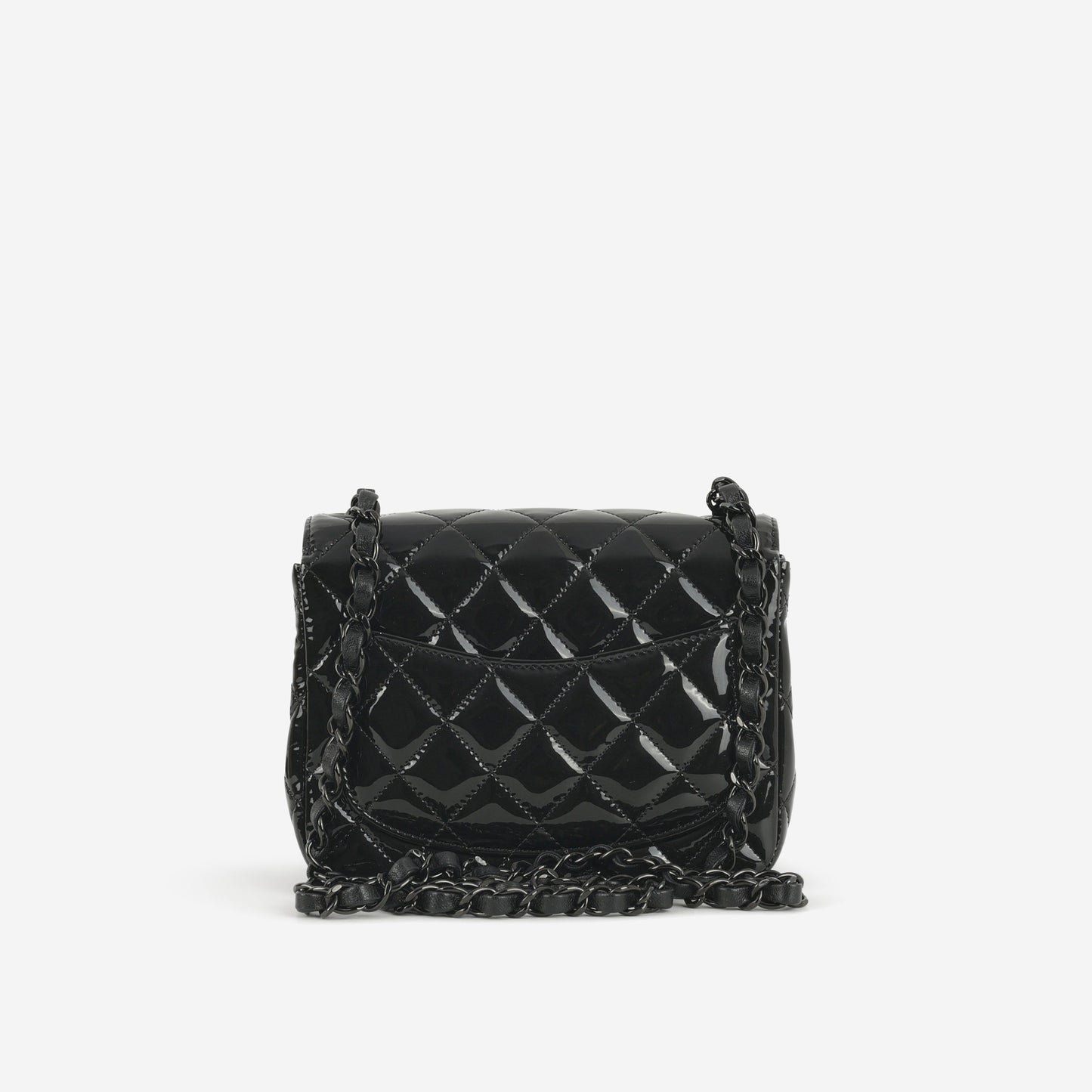 Chanel Mini Flap Square - So Black Patent | Black Hardware