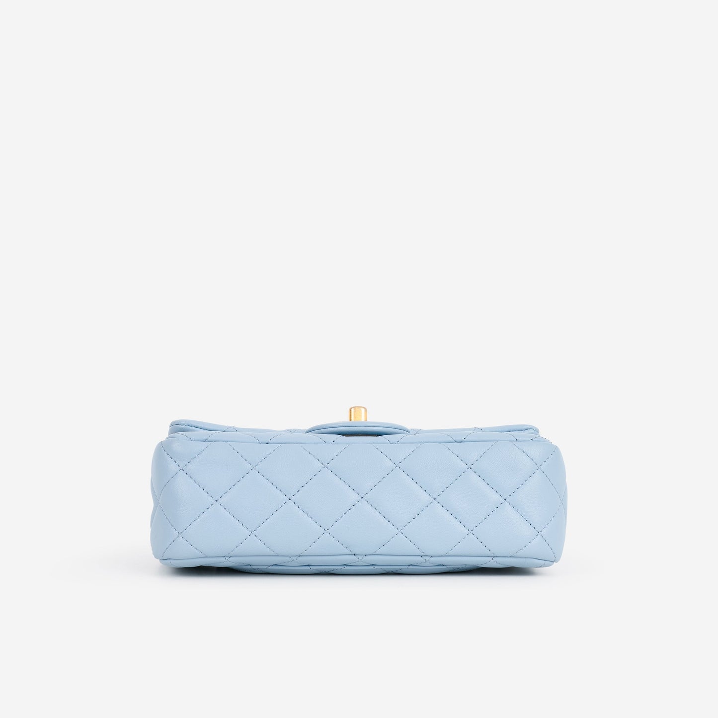 Chanel Mini Rectangular Pearl Crush - Blue Lambskin | Aged Gold Hardware