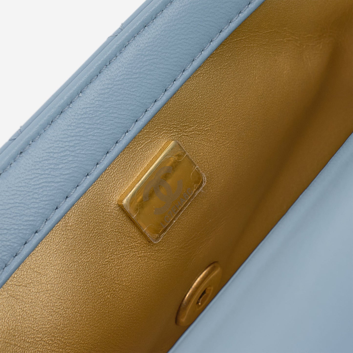 Chanel Mini Rectangular Pearl Crush - Blue Lambskin | Aged Gold Hardware