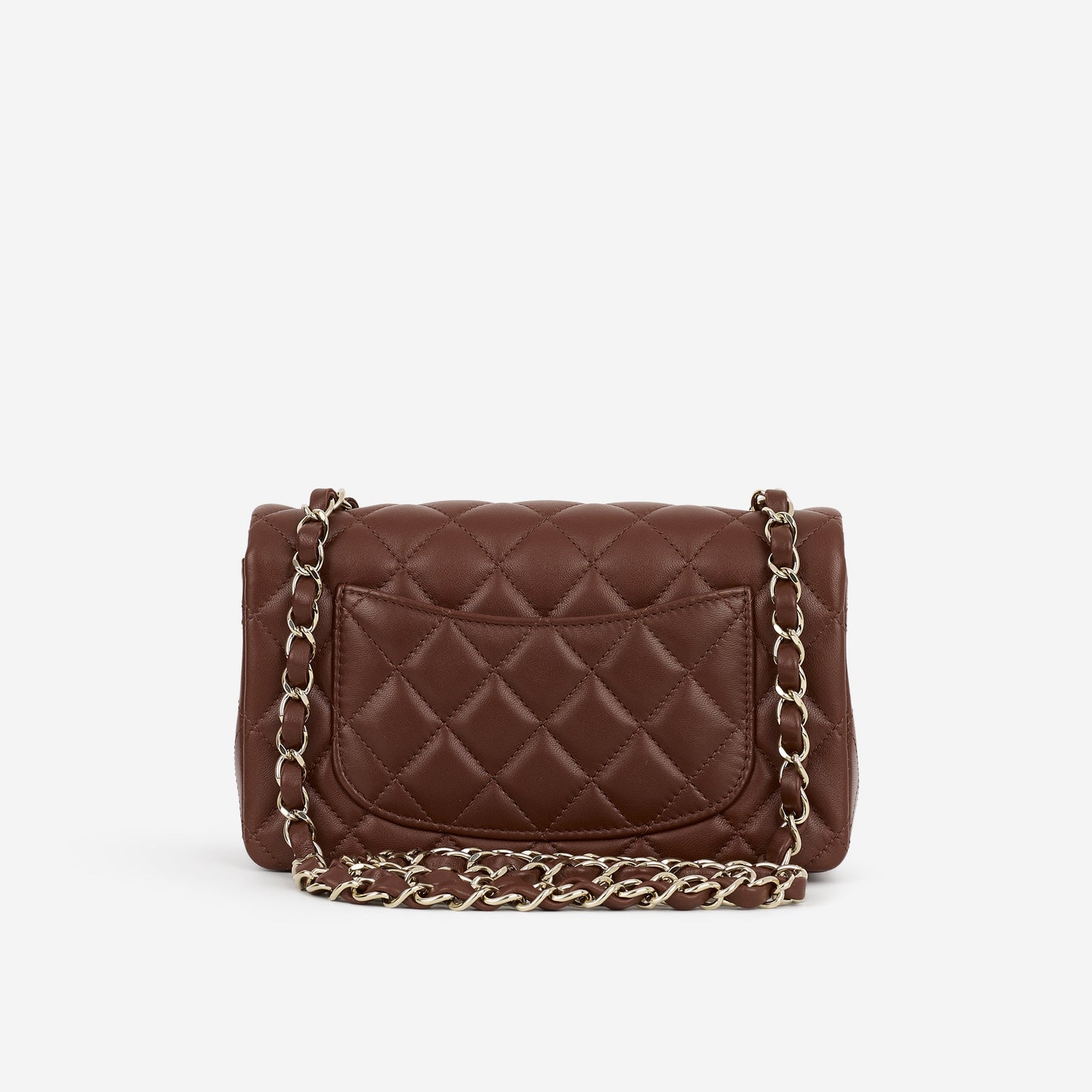 Chanel Mini Flap Rectangular - Brown Lambskin | Champagne Gold Hardware