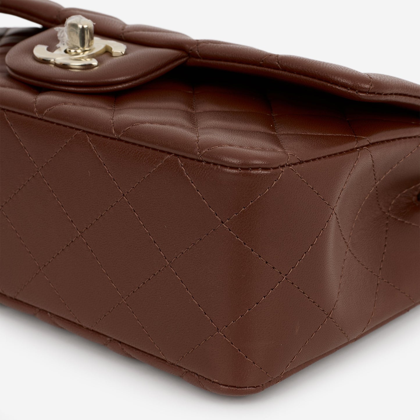 Chanel Mini Flap Rectangular - Brown Lambskin | Champagne Gold Hardware
