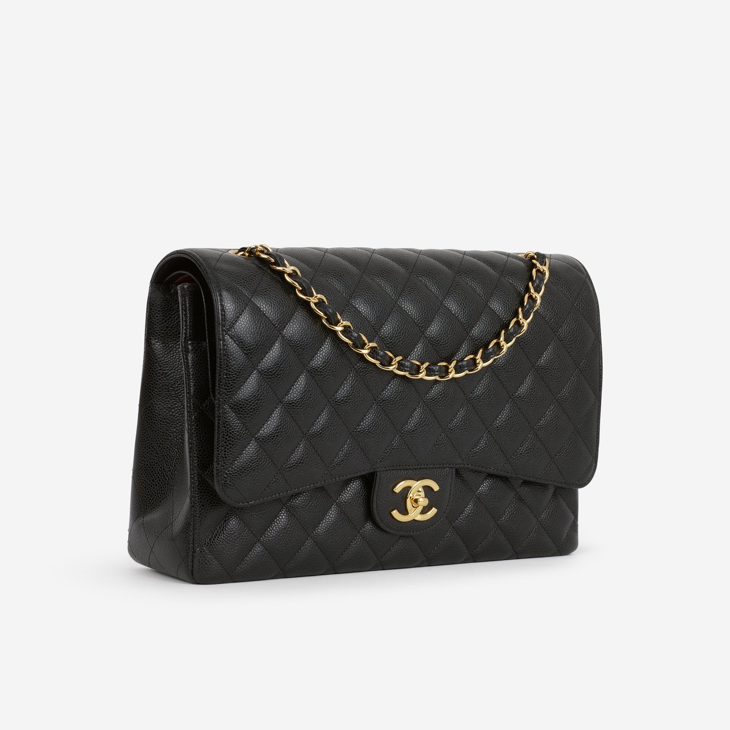 Chanel Maxi Classic Double Flap - Black Caviar | Gold Hardware