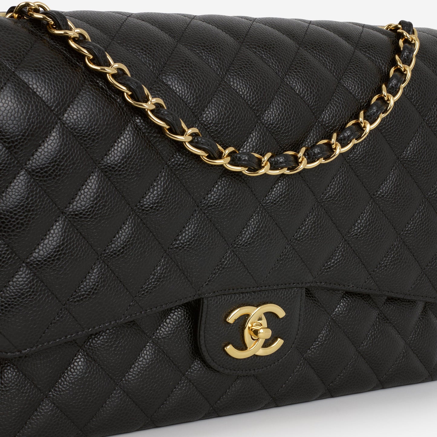 Chanel Maxi Classic Double Flap - Black Caviar | Gold Hardware