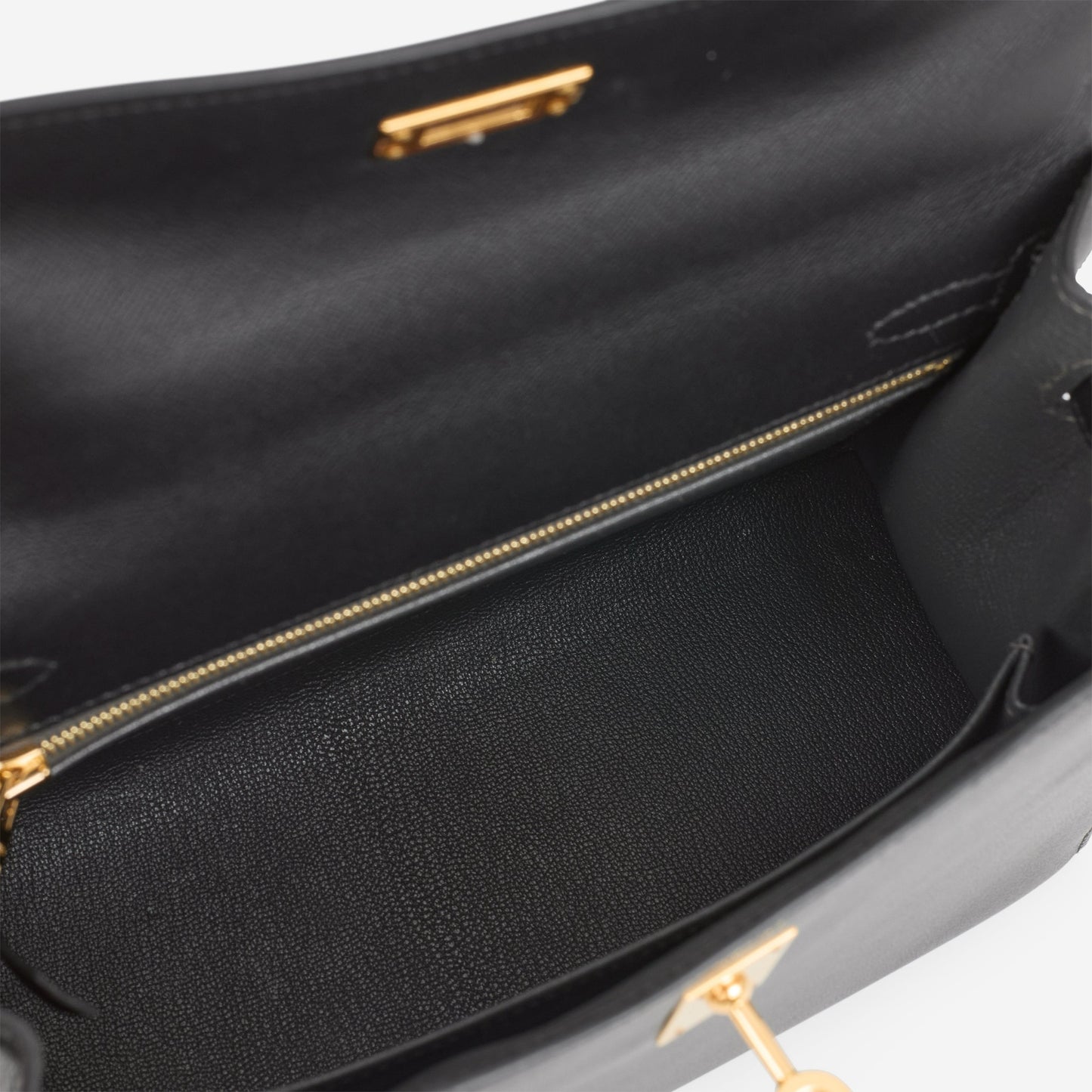 Hermès Verso Kelly - Black Madame / Gris Meyer Interior | Gold Hardware