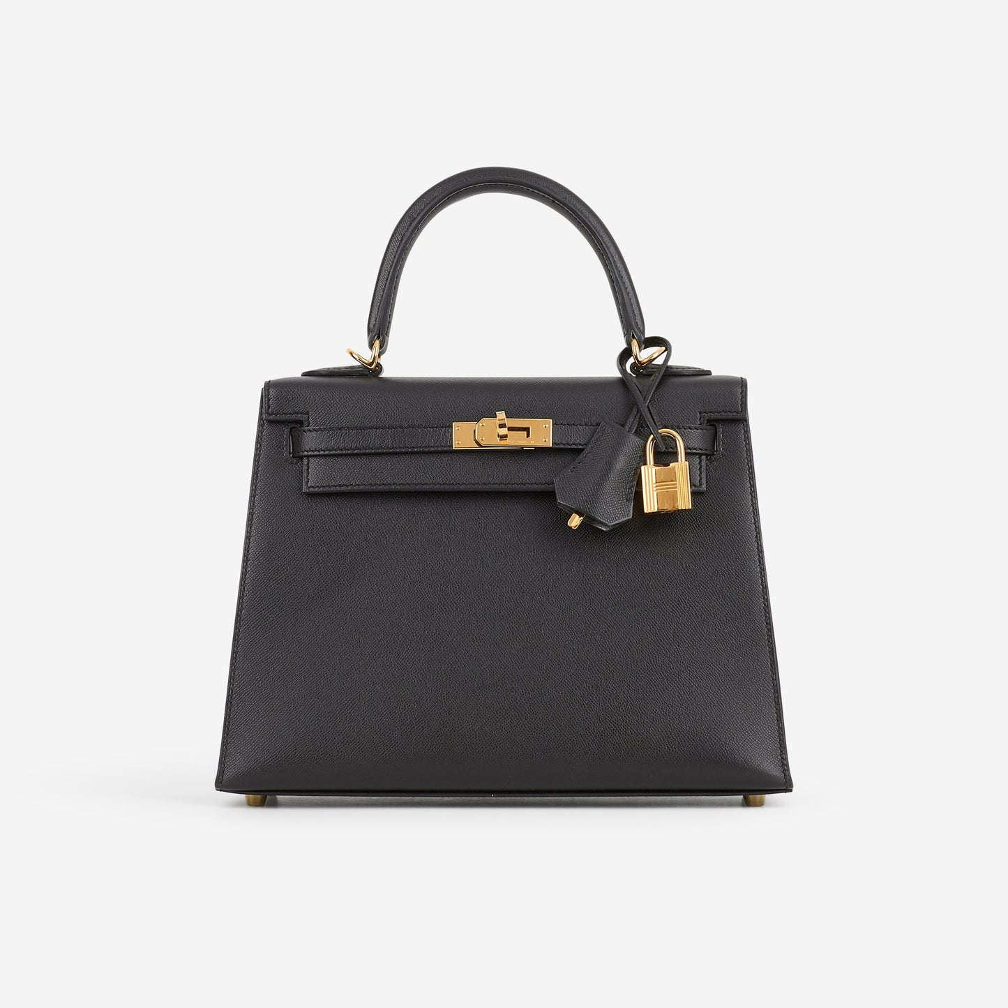 Hermès Verso Kelly - Black Madame / Gris Meyer Interior | Gold Hardware