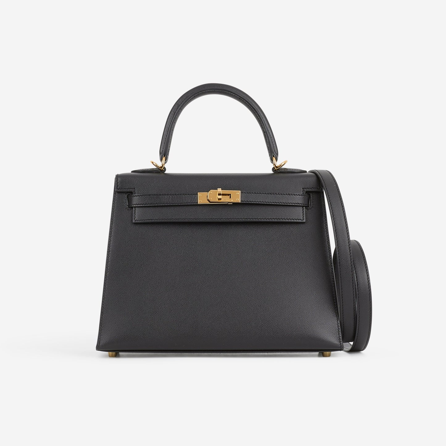 Hermès Verso Kelly - Black Madame / Gris Meyer Interior | Gold Hardware