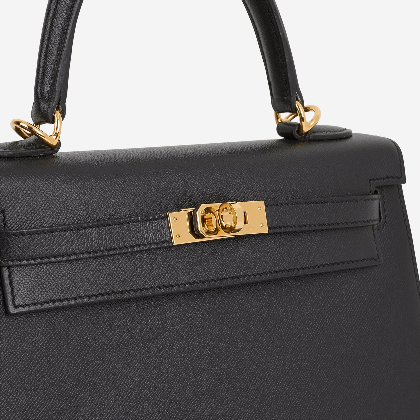 Hermès Verso Kelly - Black Madame / Gris Meyer Interior | Gold Hardware