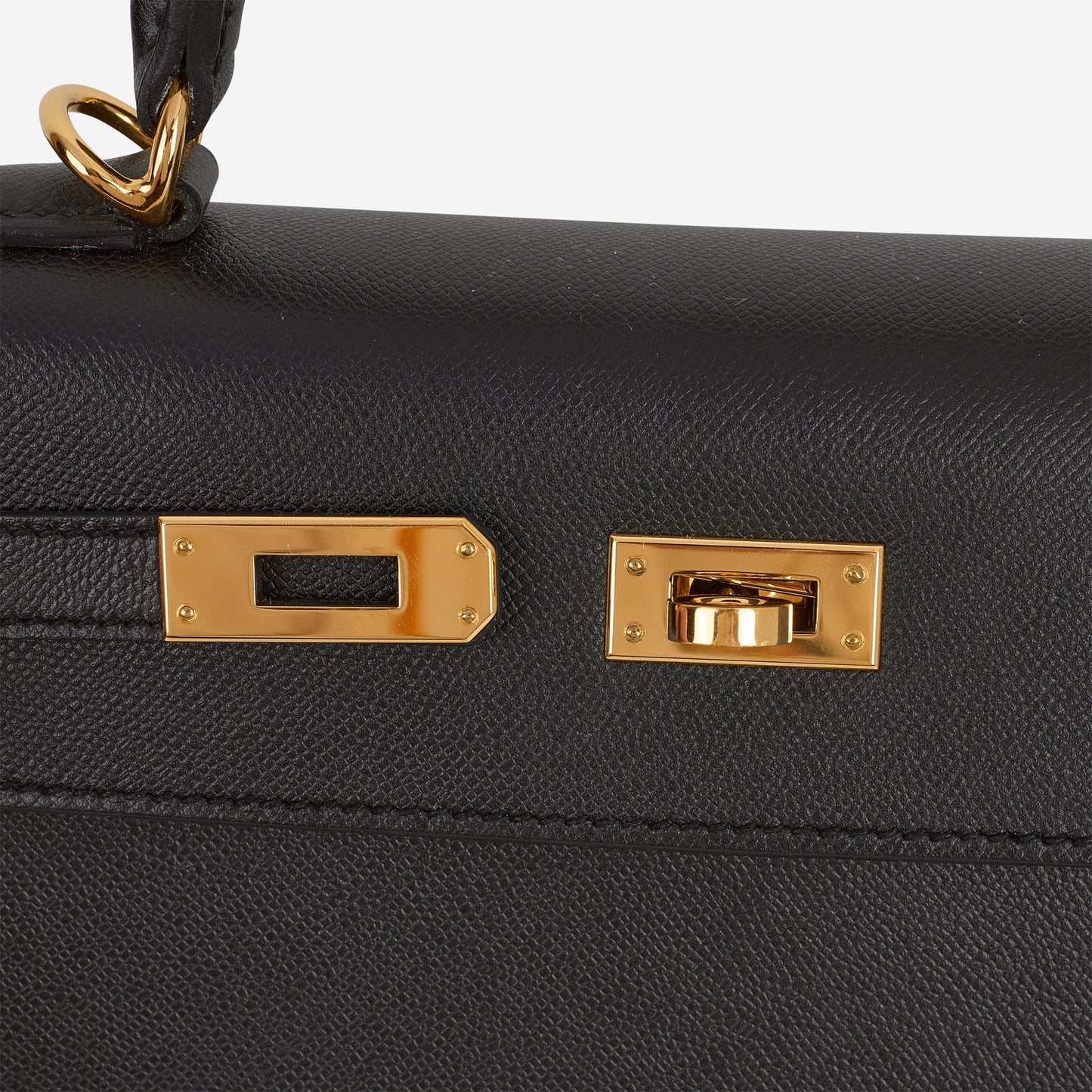 Hermès Verso Kelly - Black Madame / Gris Meyer Interior | Gold Hardware