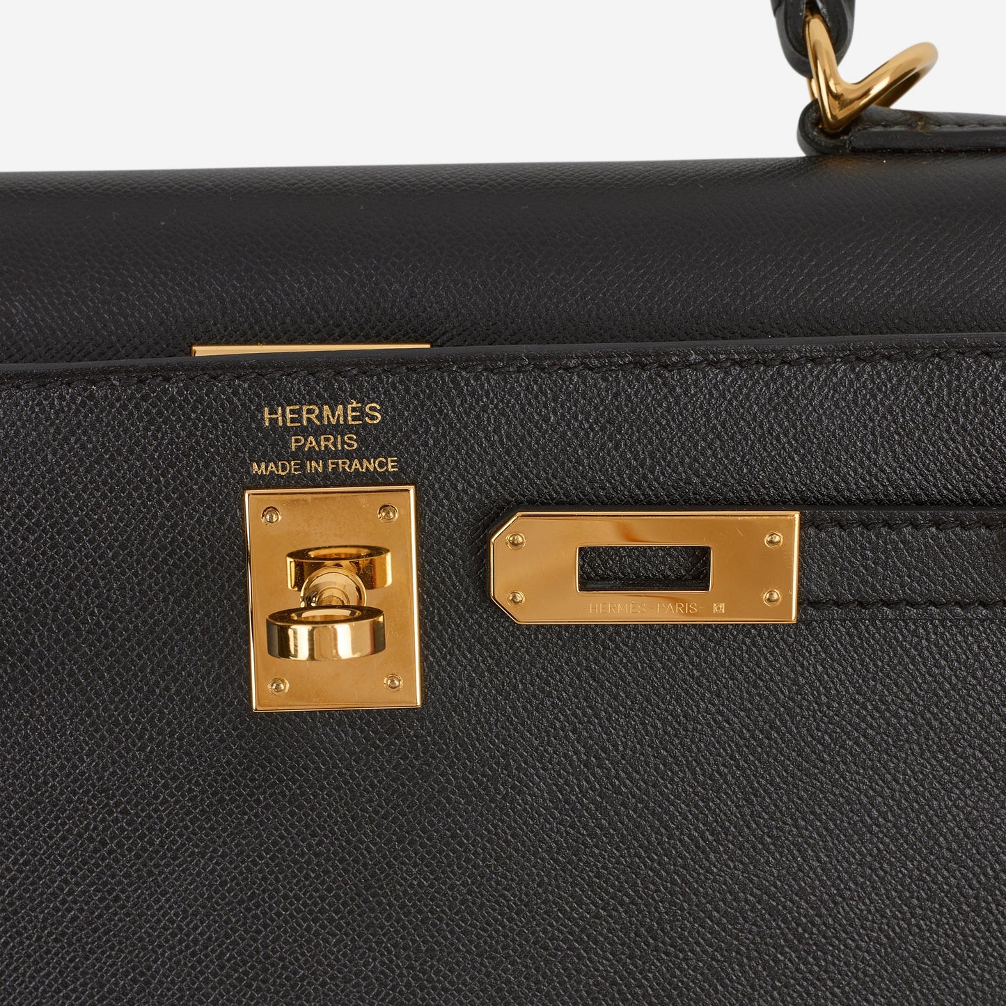 Hermès Verso Kelly - Black Madame / Gris Meyer Interior | Gold Hardware