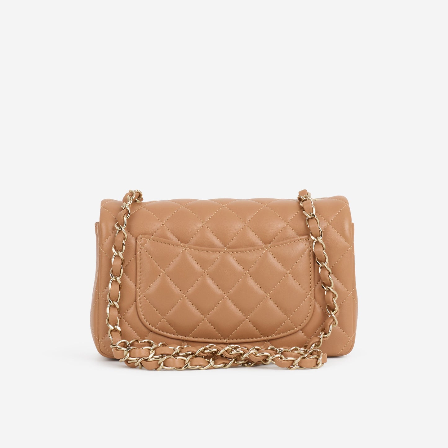 Chanel Mini Flap Rectangular - Caramel Lambskin | Champagne Gold Hardware