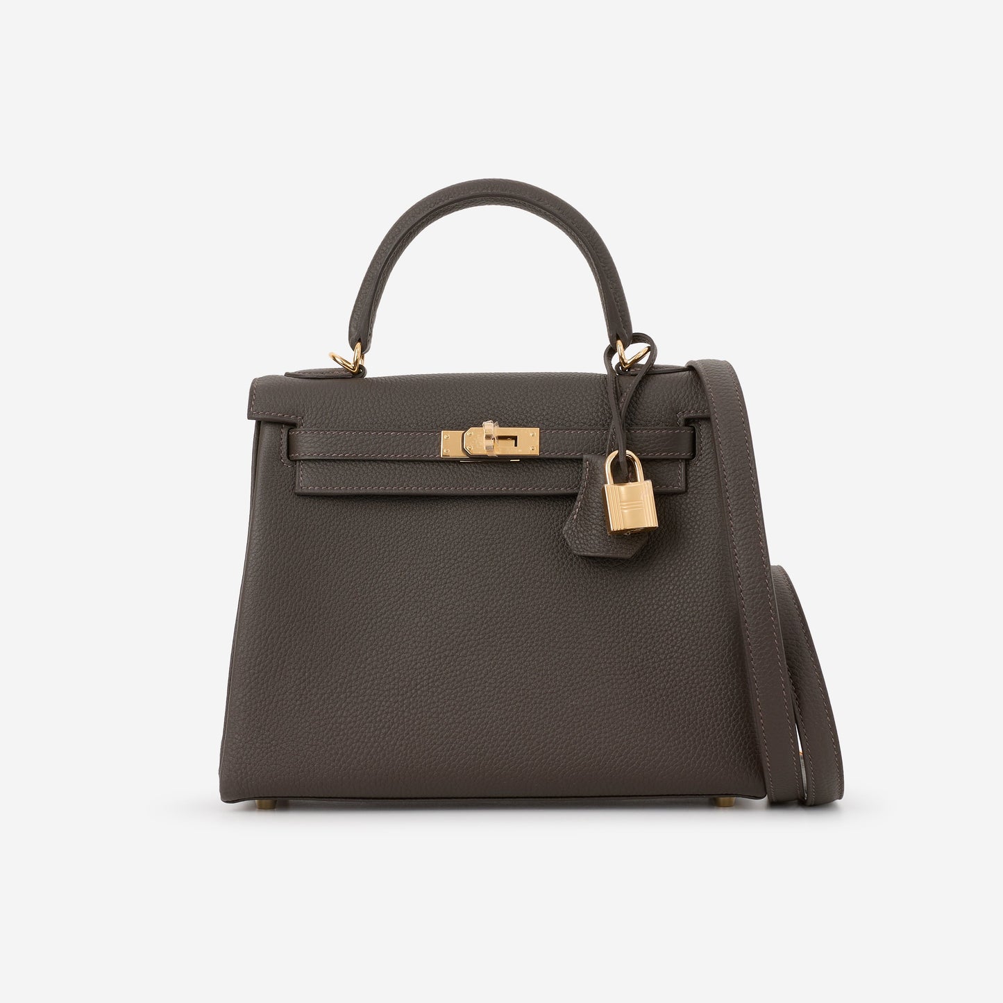 Hermès Kelly 25 - Bai Brun Togo | Gold Hardware