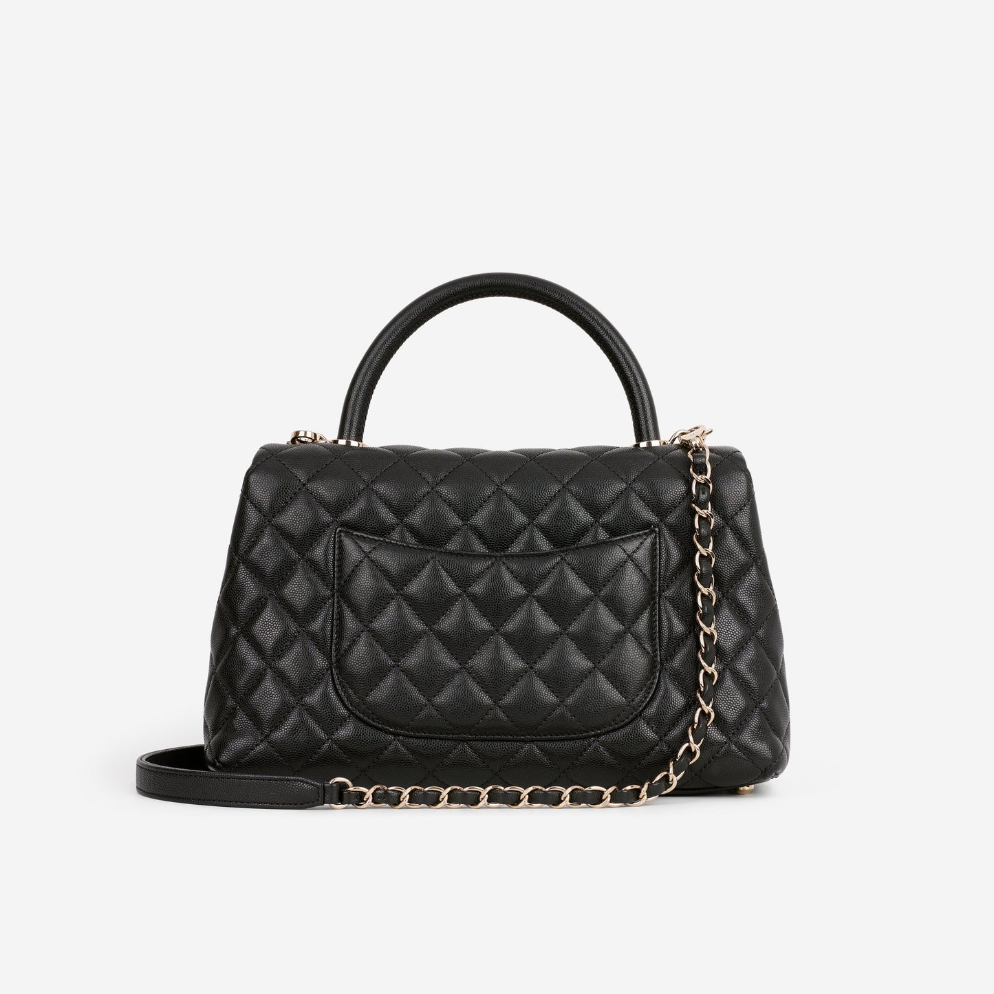 Chanel Medium Coco Handle - Black Caviar | Champagne Gold Hardware