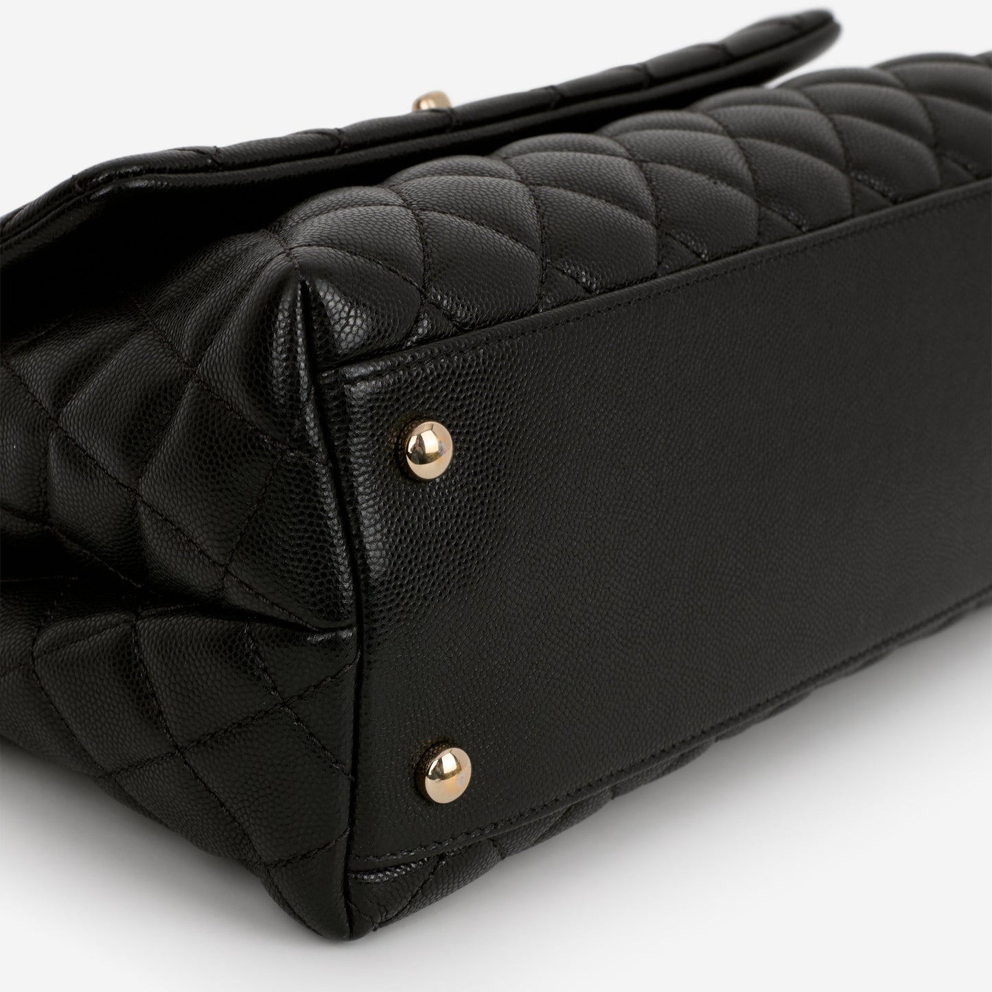 Chanel Medium Coco Handle - Black Caviar | Champagne Gold Hardware