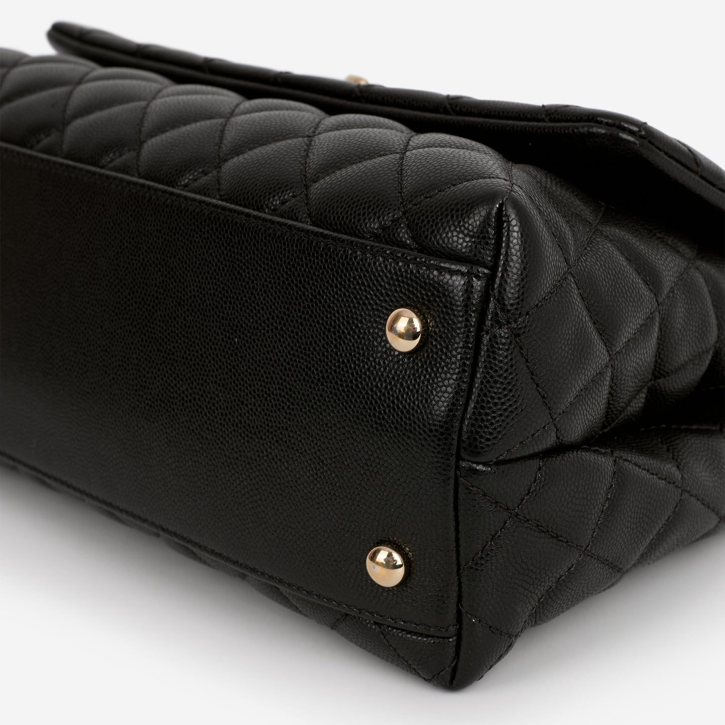 Chanel Medium Coco Handle - Black Caviar | Champagne Gold Hardware