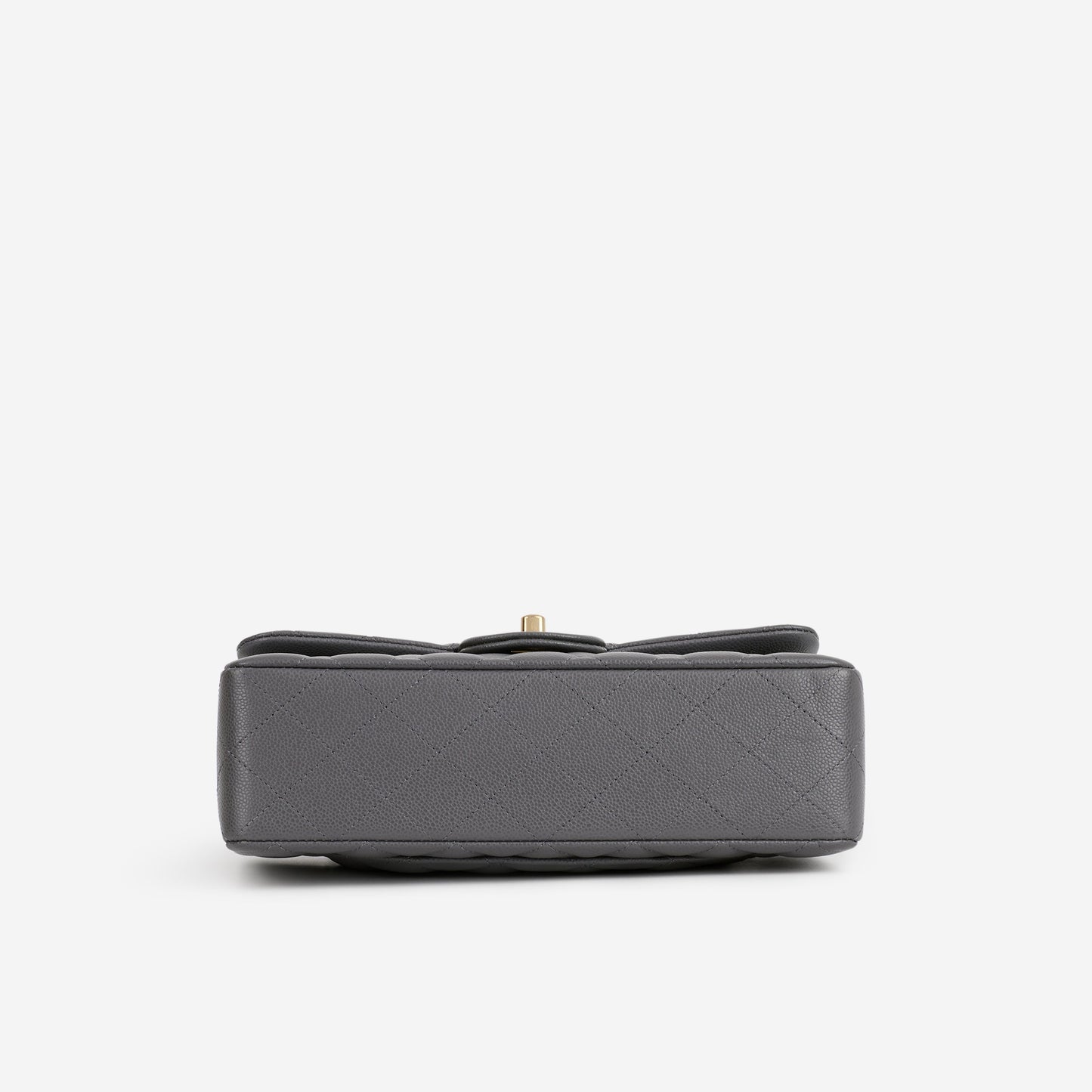 Chanel Small Classic Flap - Dark Grey Caviar | Champagne Gold Hardware