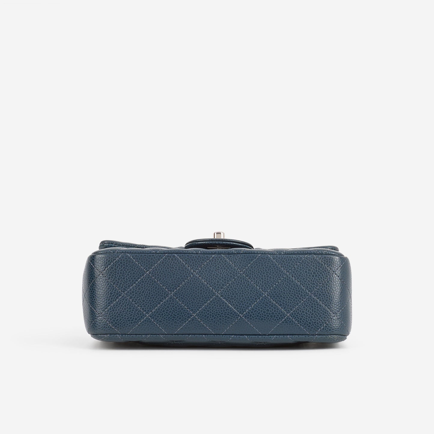 Chanel Mini Rectangular - Dark Teal Caviar | Silver Hardware