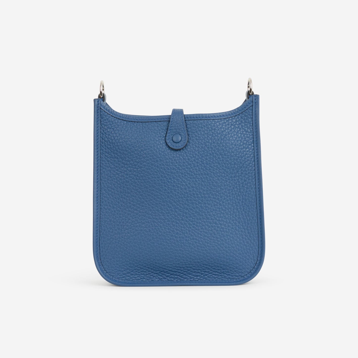 Hermès Mini Evelyne 16 - Bleu Tie Clemence / Contrasting Strap | Palladium Hardware