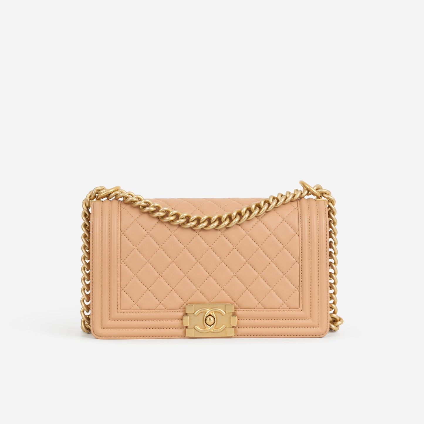 Chanel Medium Boy Bag - Caramel Lambskin | Aged Gold Hardware