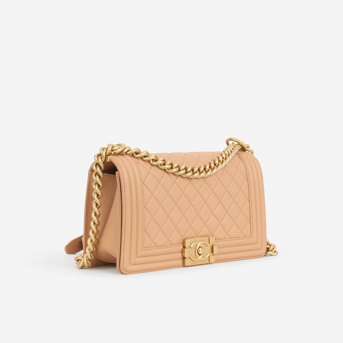 Chanel Medium Boy Bag - Caramel Lambskin | Aged Gold Hardware