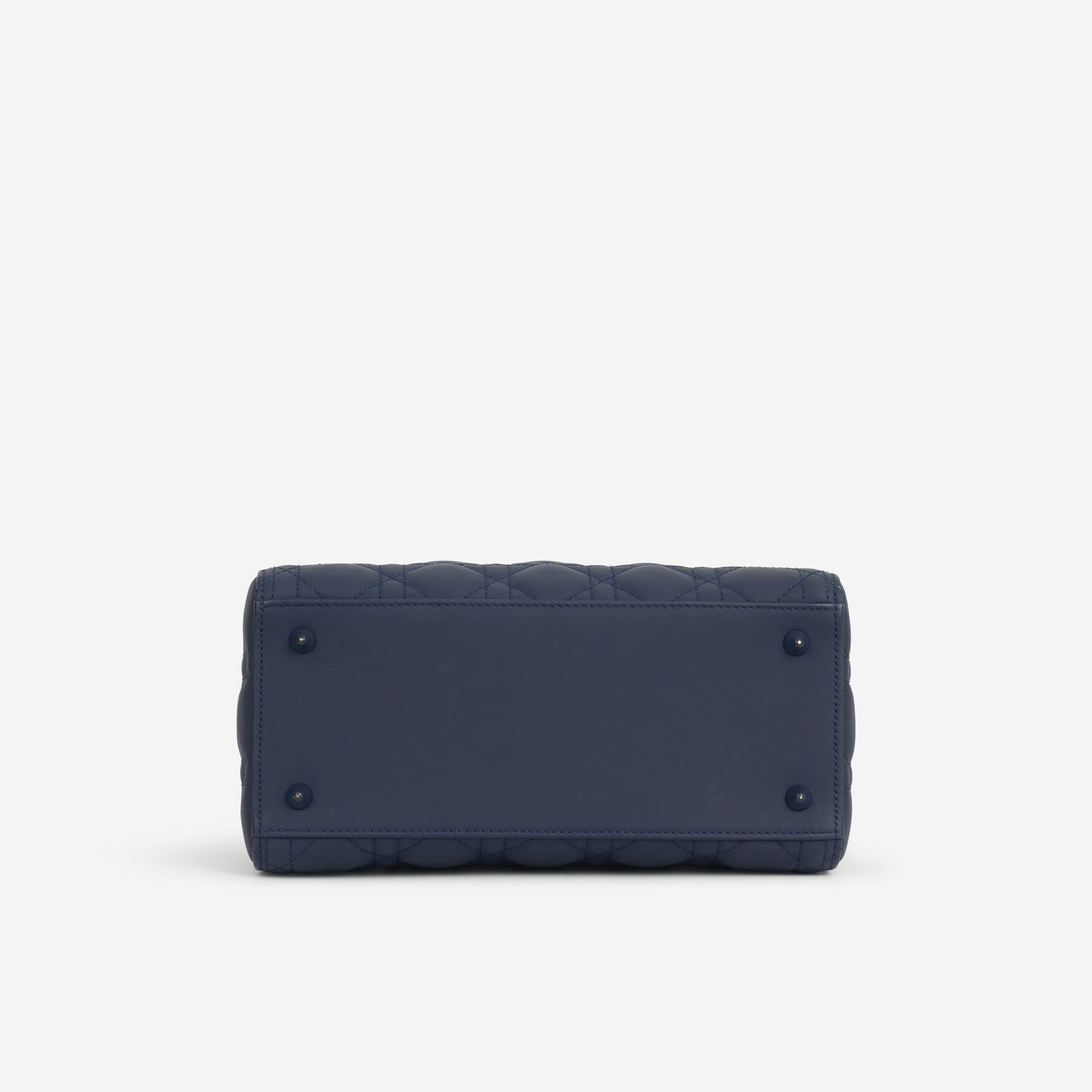 Dior Medium Lady Dior - Navy Ultramatte Calfskin | Tonal Hardware