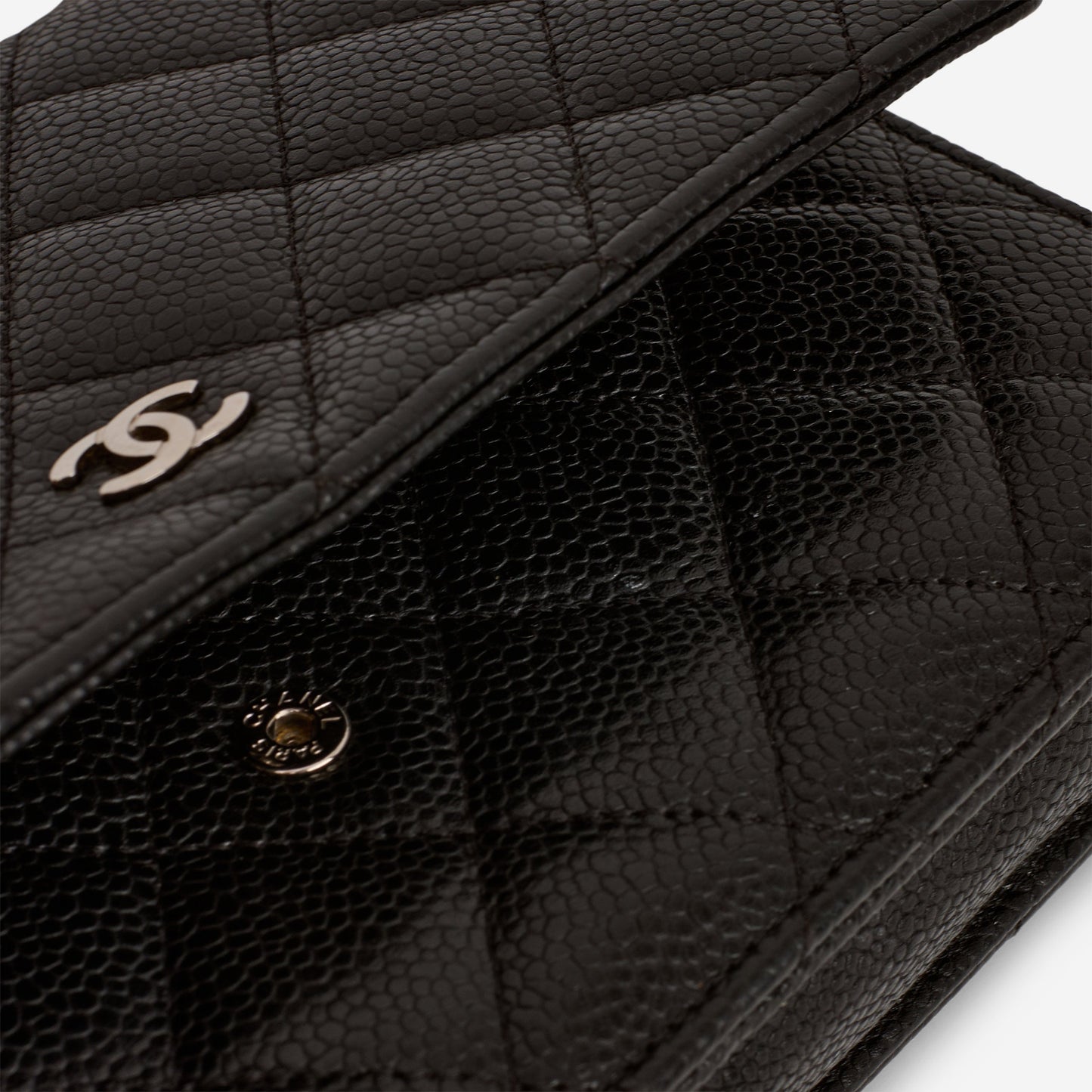 Chanel Classic Wallet on Chain - Black Caviar | Silver Hardware