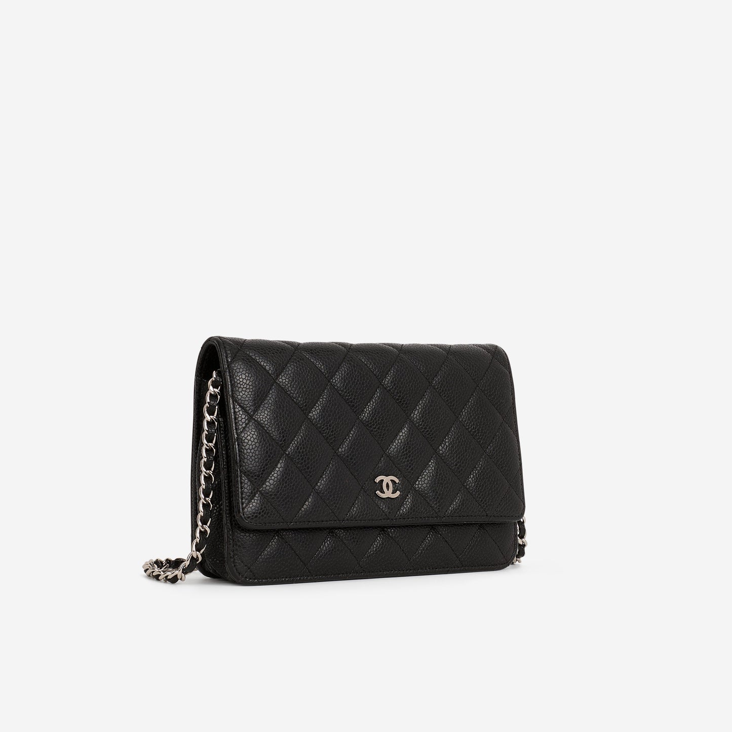 Chanel Classic Wallet on Chain - Black Caviar | Silver Hardware