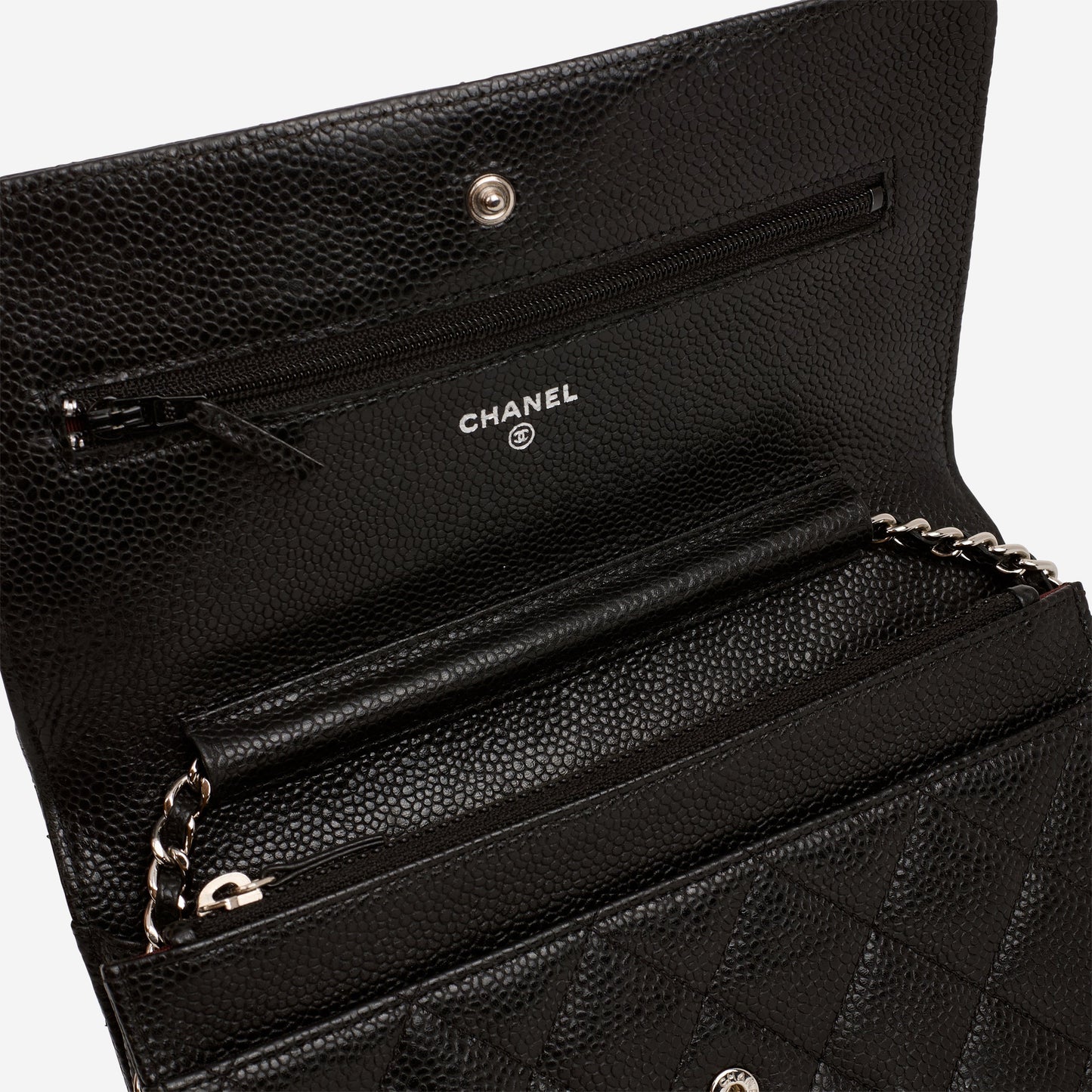 Chanel Classic Wallet on Chain - Black Caviar | Silver Hardware