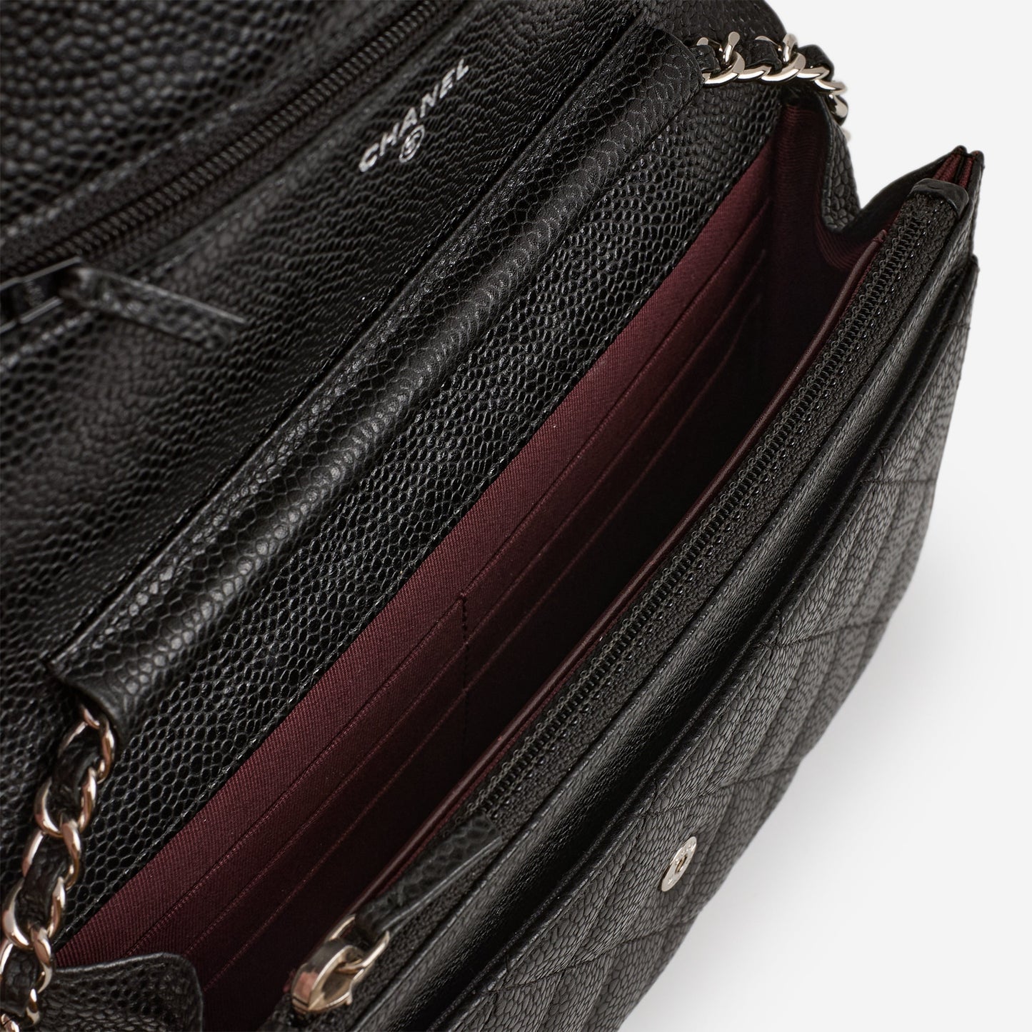 Chanel Classic Wallet on Chain - Black Caviar | Silver Hardware