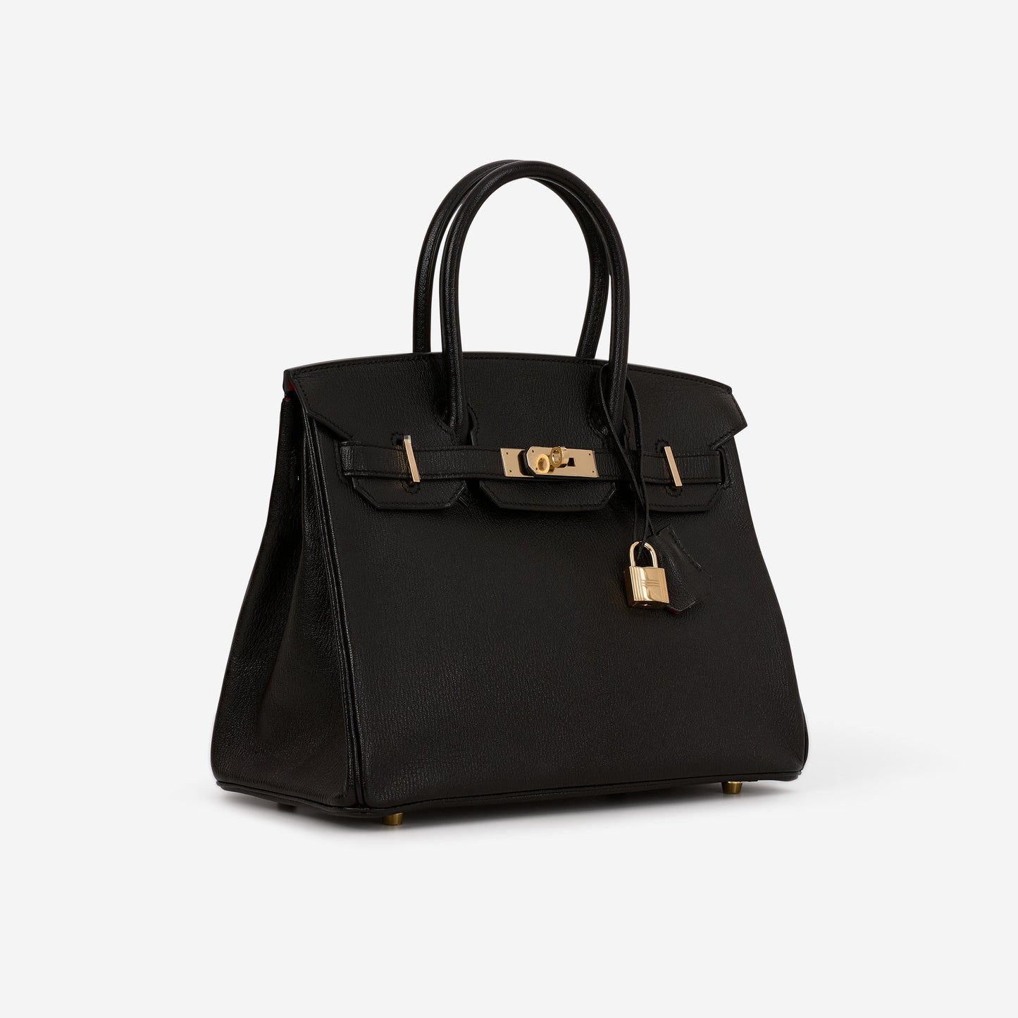 Hermès HSS Birkin 30 - Black Chevre / Rouge Casaque Interior | Permabrass Hardware