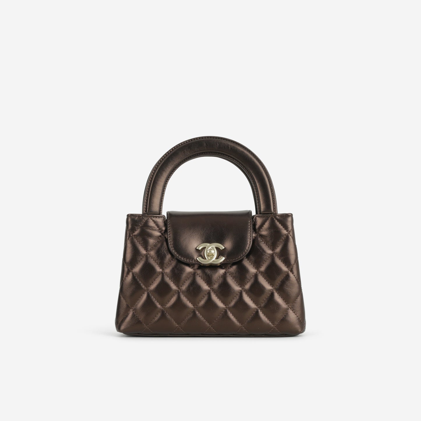 Chanel 24/25 Métiers d’Art Small Kelly Re-Edition - Metallic Brown Lambskin | Champagne Gold Hardware