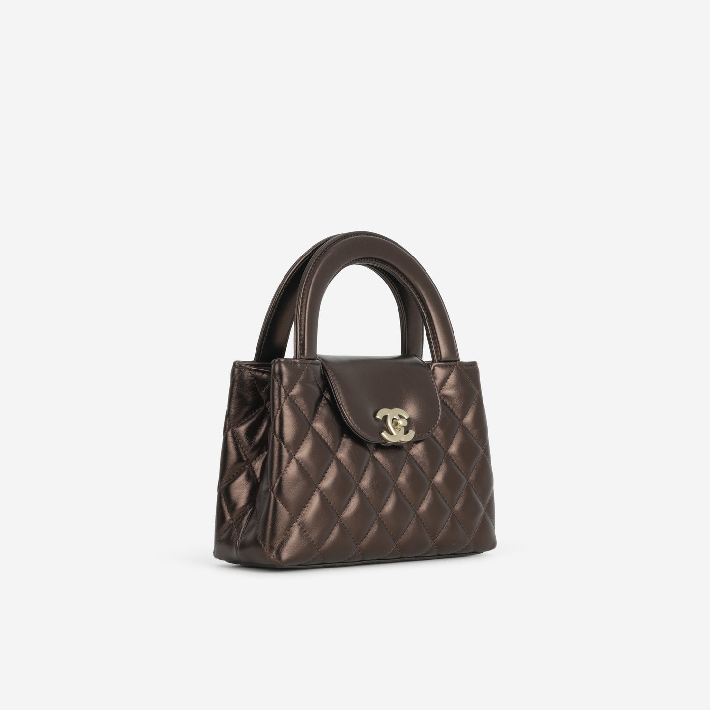 Chanel 24/25 Métiers d’Art Small Kelly Re-Edition - Metallic Brown Lambskin | Champagne Gold Hardware