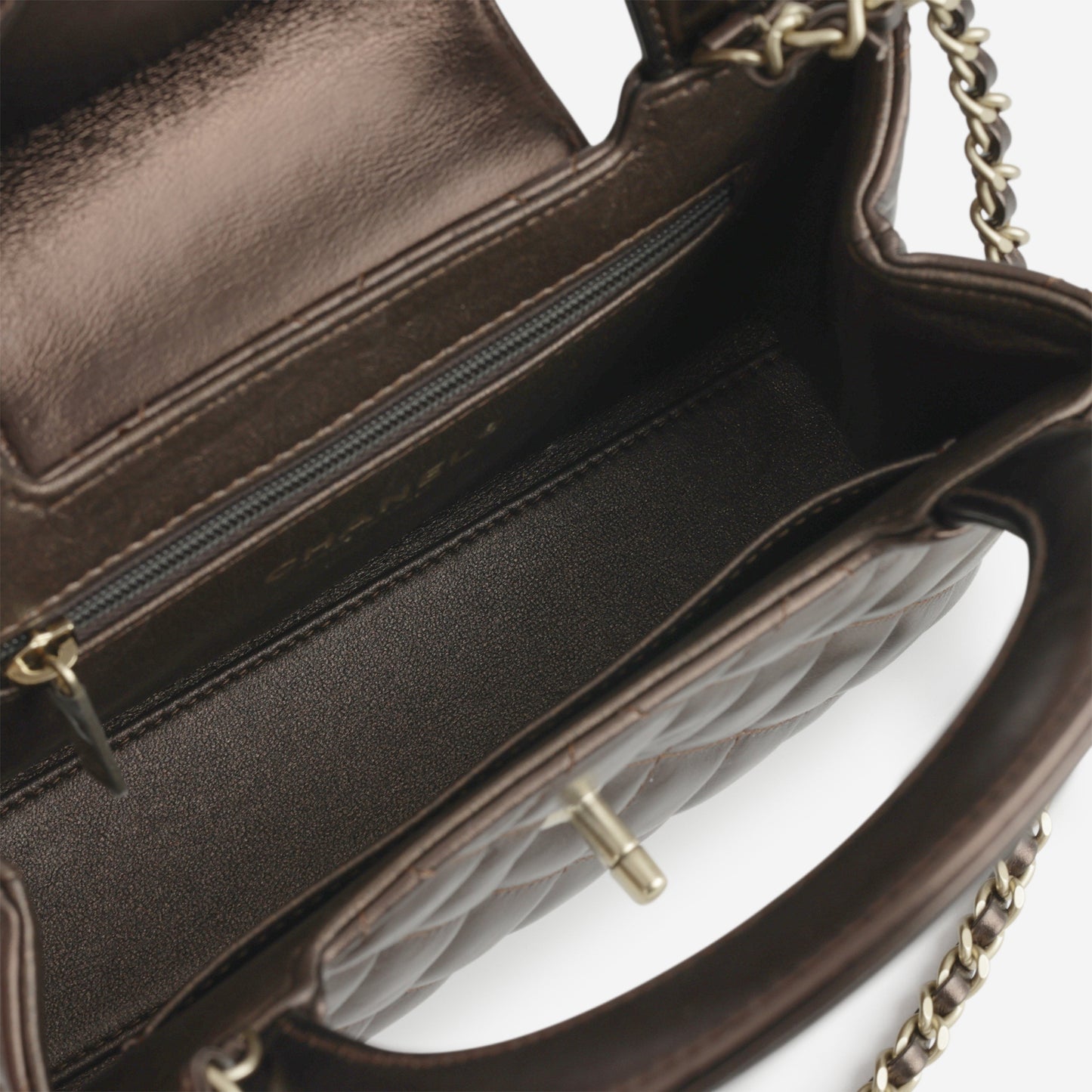Chanel 24/25 Métiers d’Art Small Kelly Re-Edition - Metallic Brown Lambskin | Champagne Gold Hardware