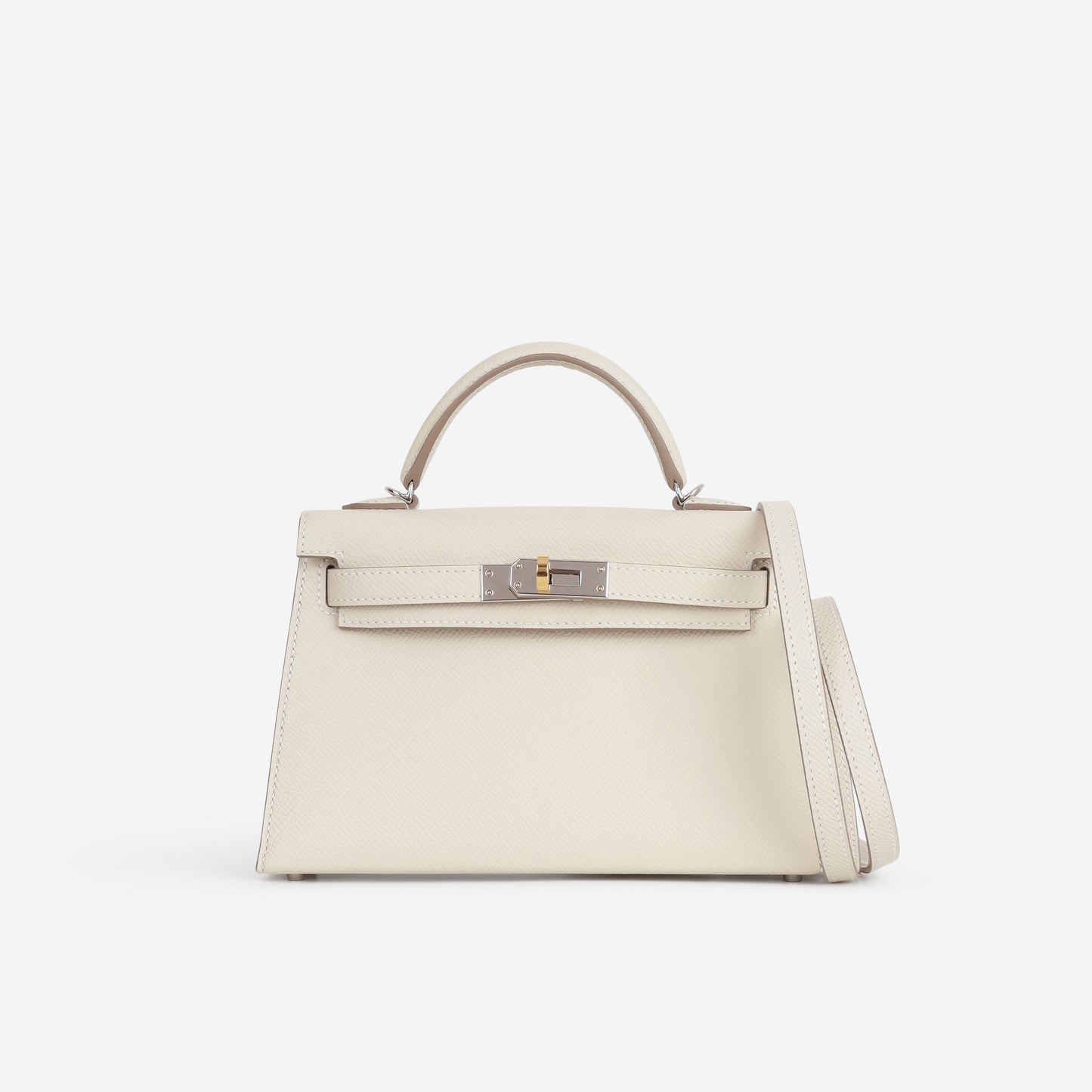 Hermès Mini Kelly - Craie Epsom | Electrum