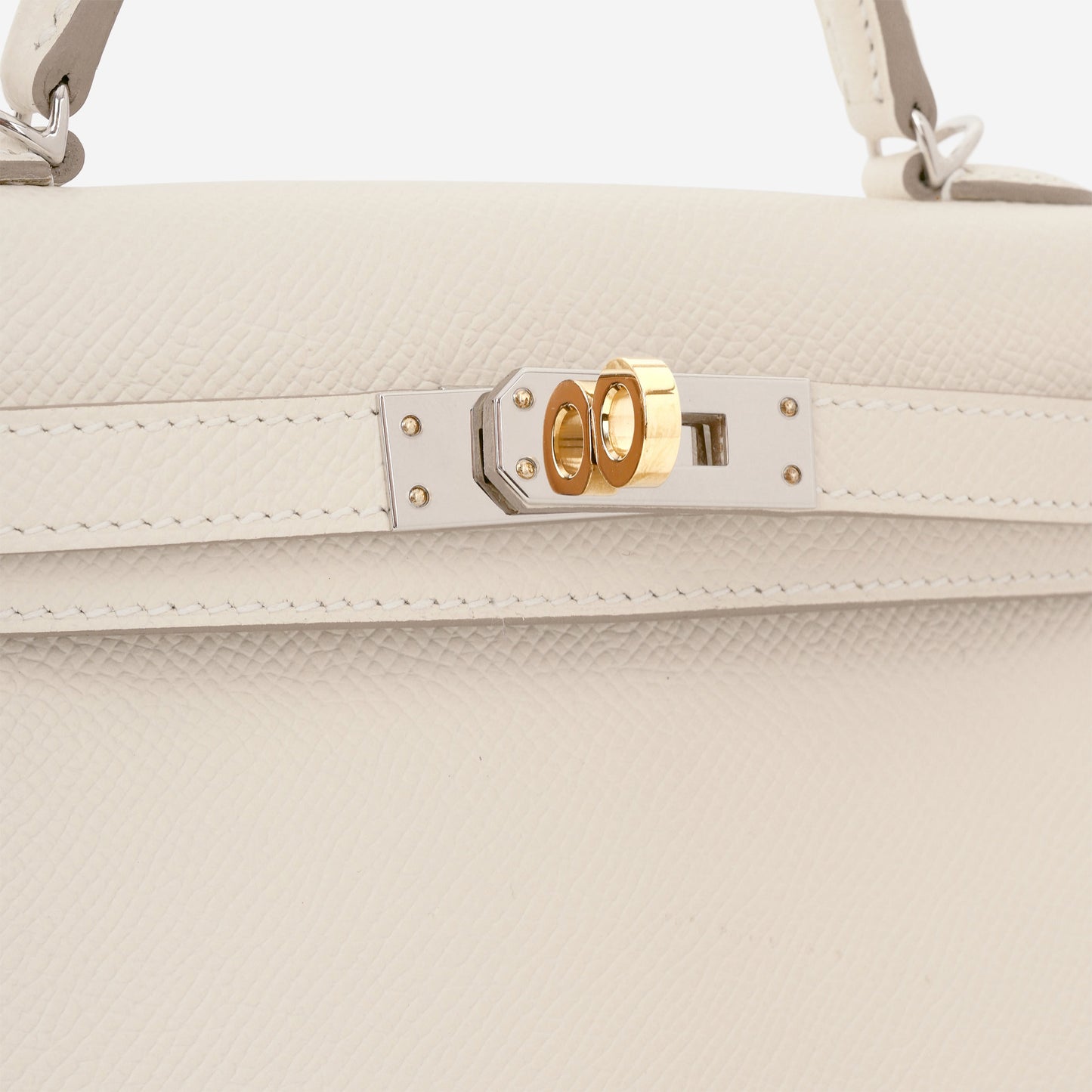 Hermès Mini Kelly - Craie Epsom | Electrum