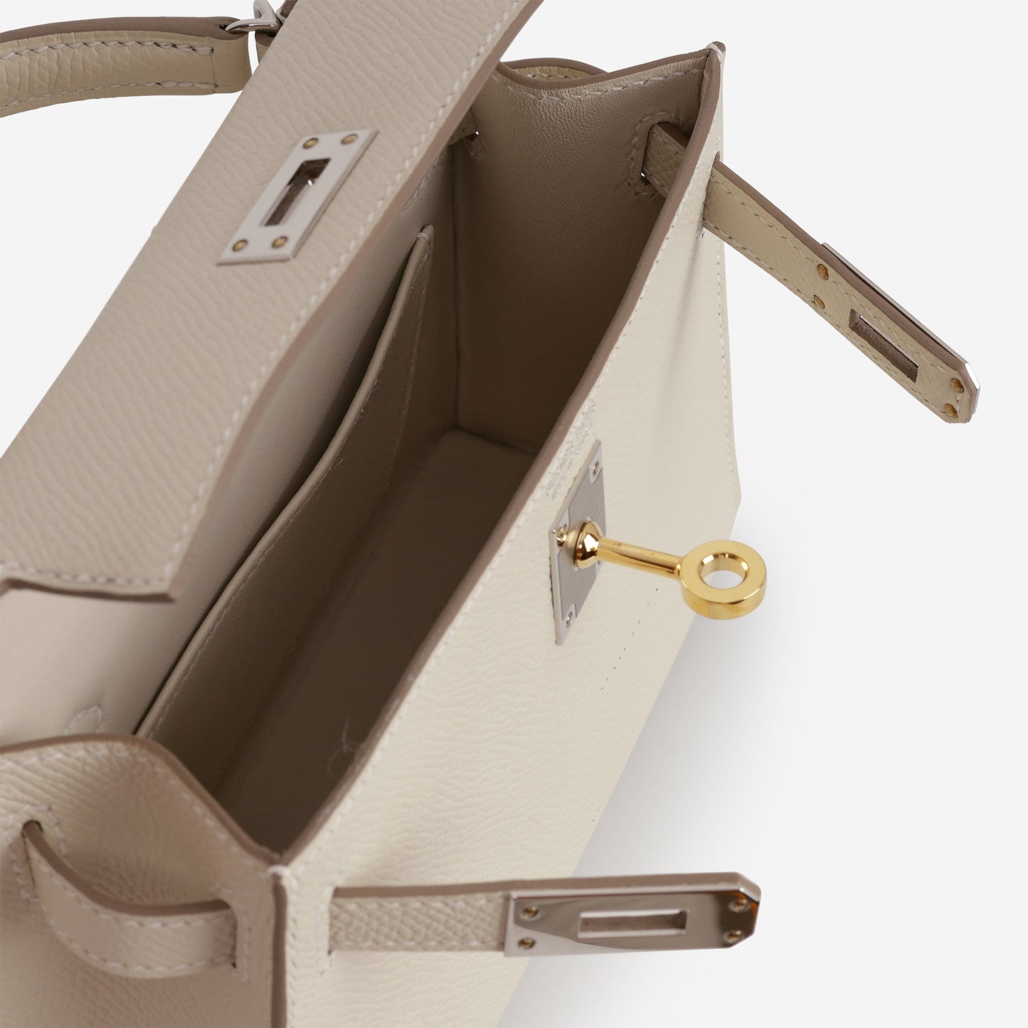 Hermès Mini Kelly - Craie Epsom | Electrum