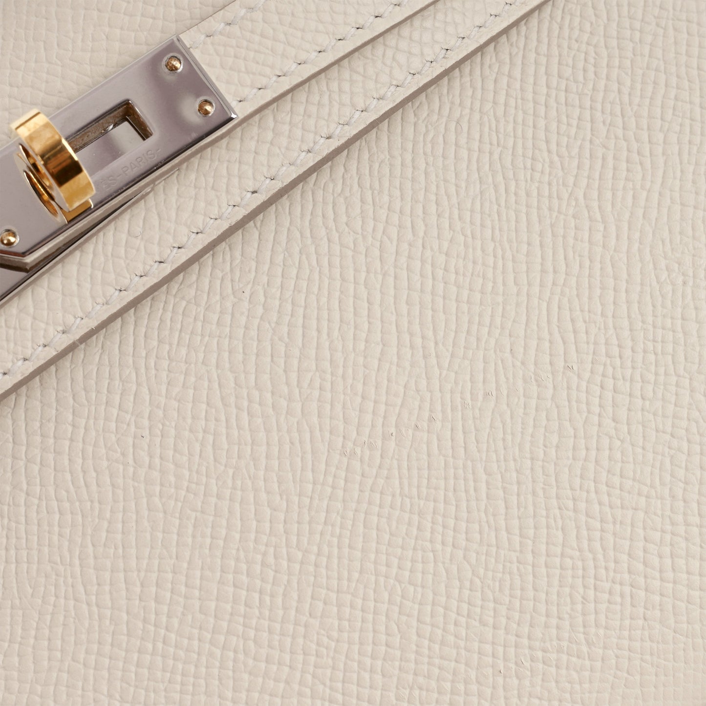 Hermès Mini Kelly - Craie Epsom | Electrum