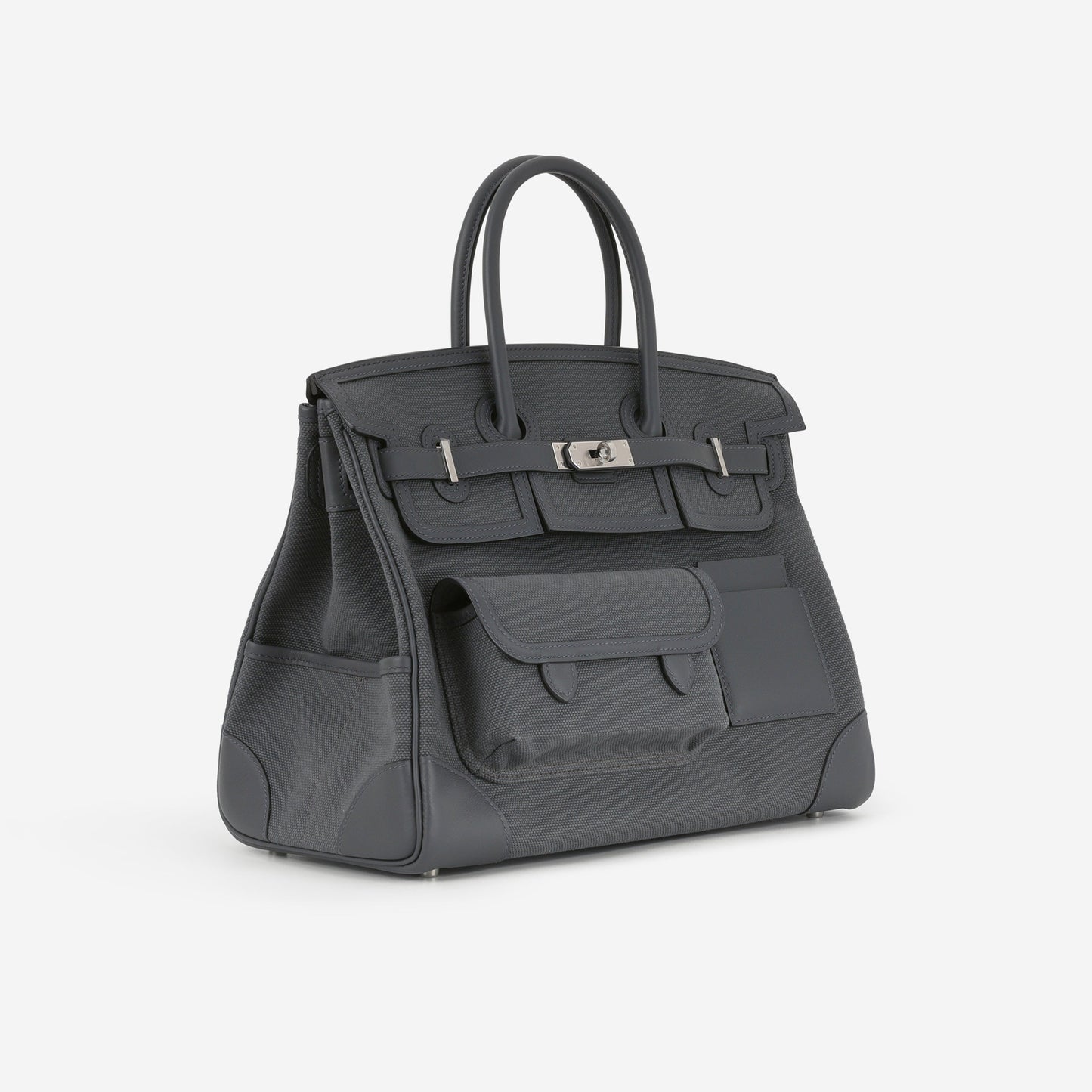 Hermès Birkin 35 Cargo - Ardoise Toile Goeland / Swift | Palladium Hardware