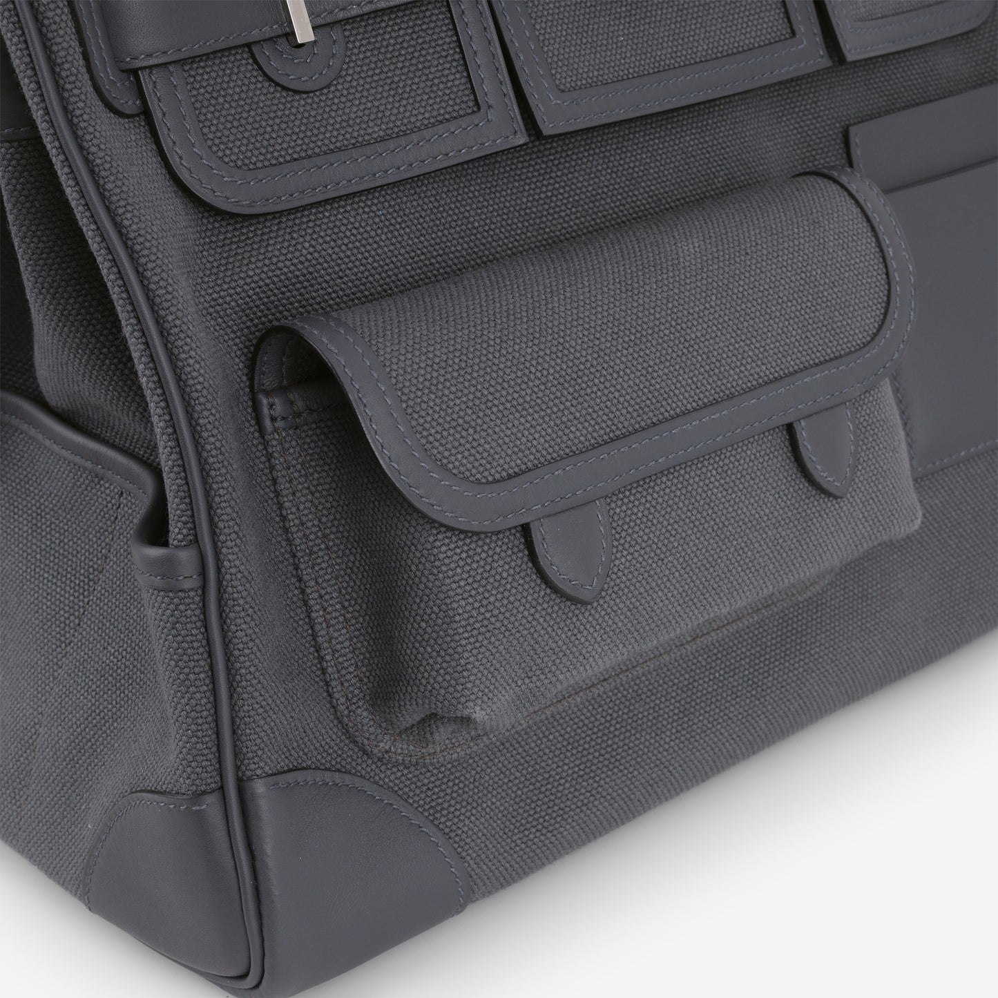 Hermès Birkin 35 Cargo - Ardoise Toile Goeland / Swift | Palladium Hardware