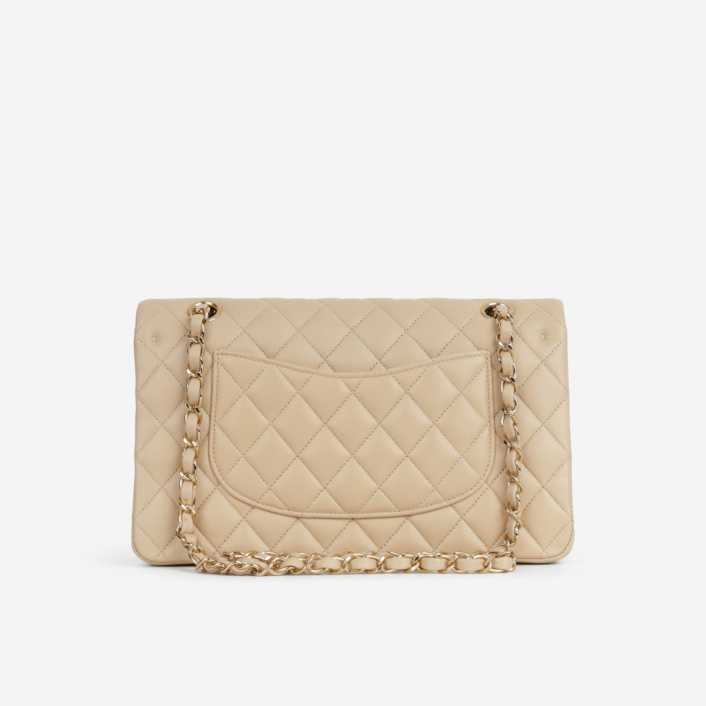 Chanel Medium Classic Flap - Beige Lambskin | Gold Hardware